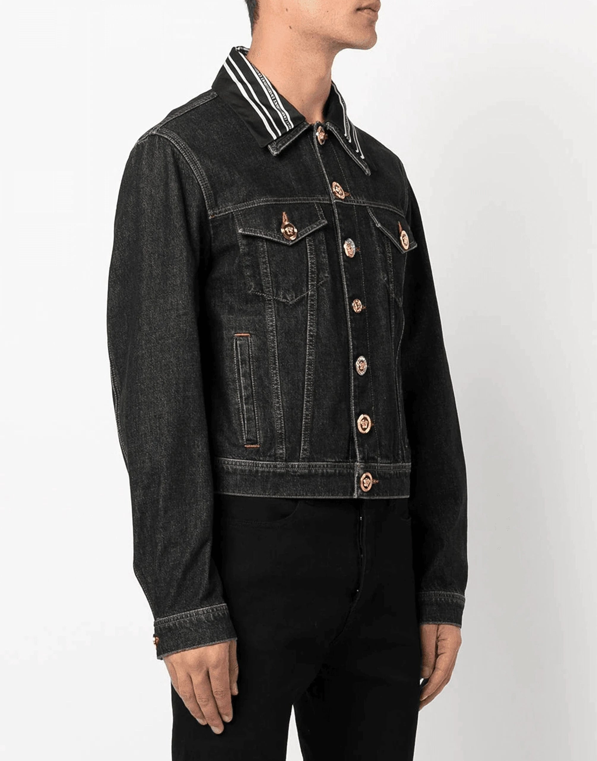 Versace Medusa Motif Denim Jacket