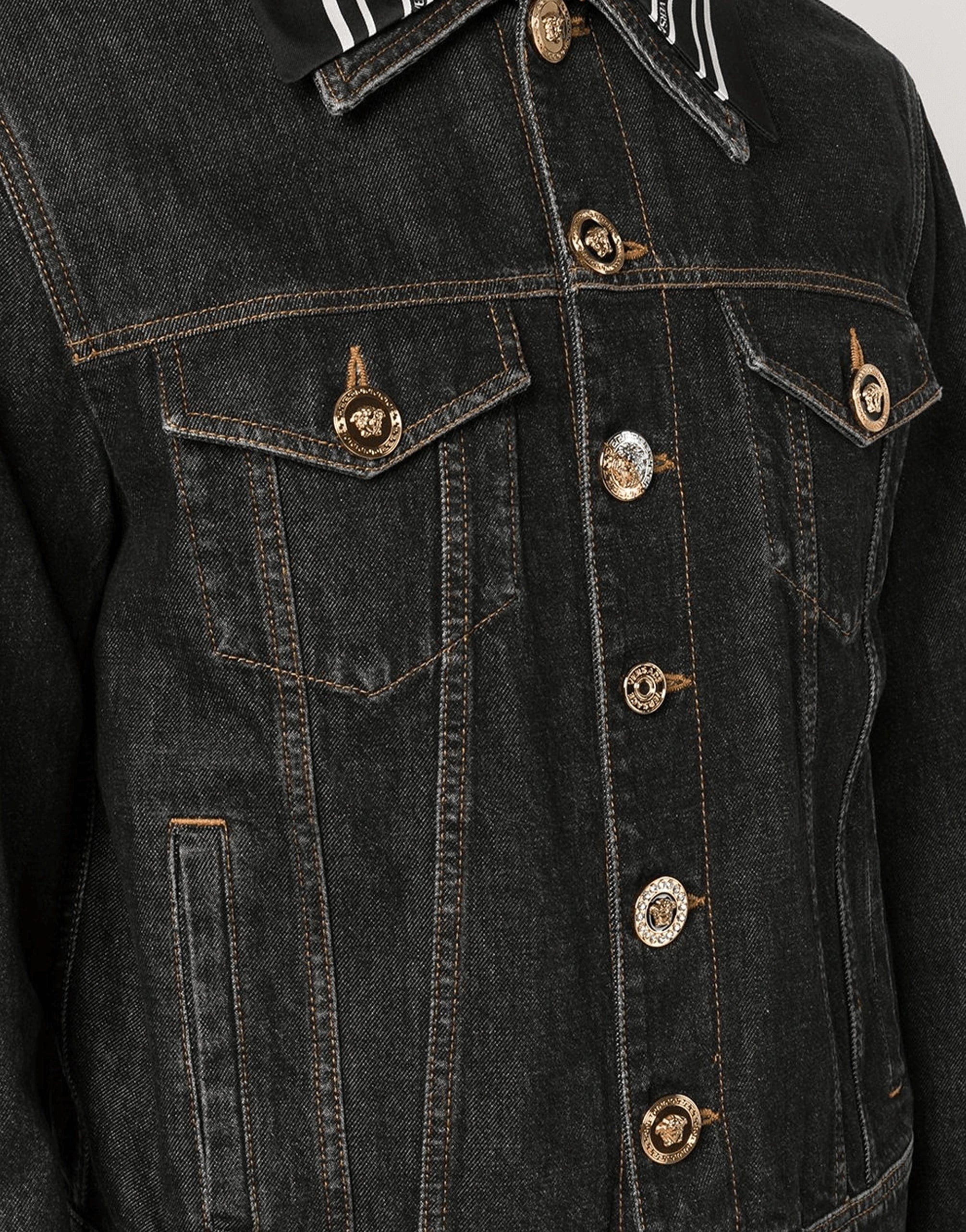 Versace Medusa Motif Denim Jacket