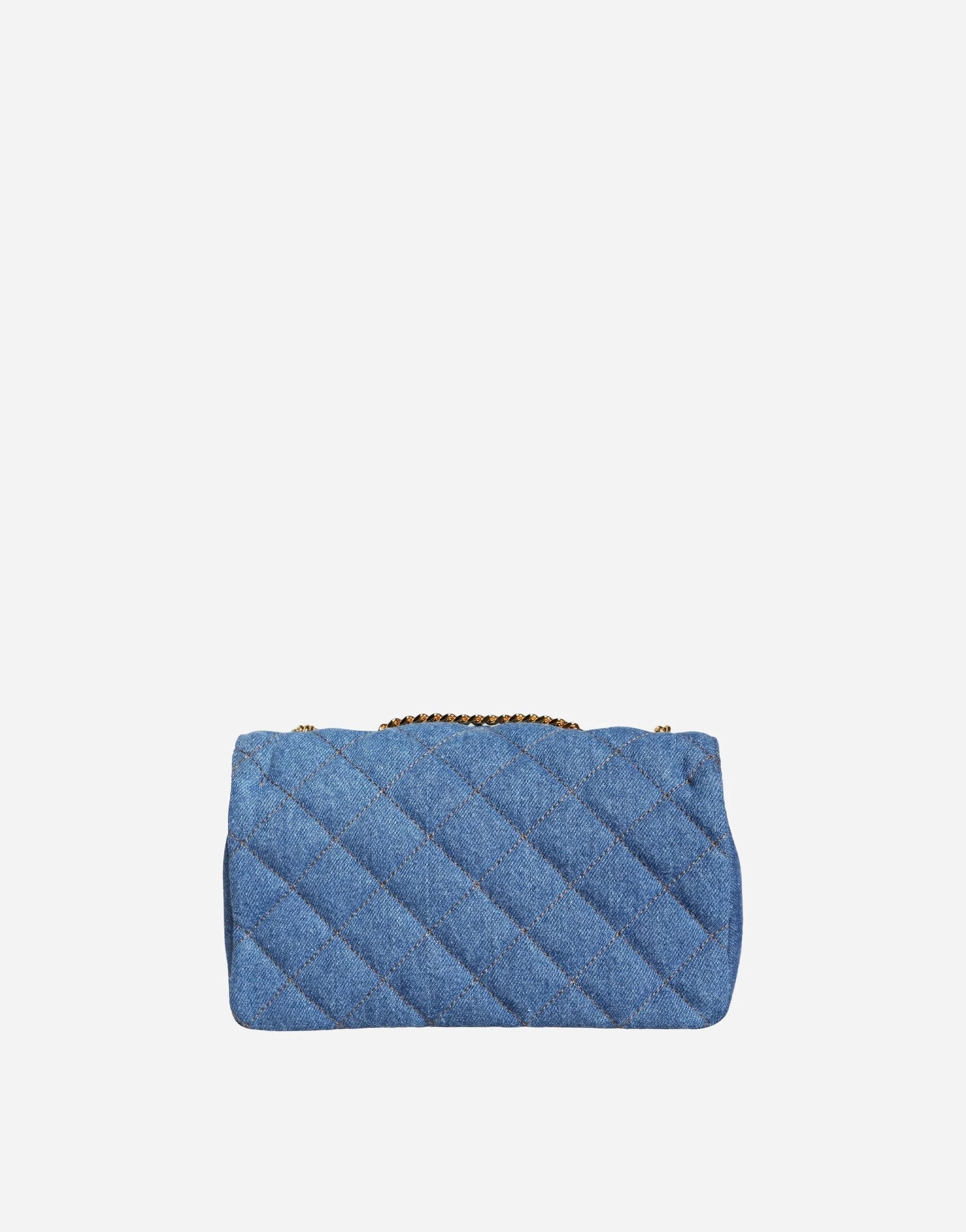 Versace Medusa Quilted Denim Crossbody Bag