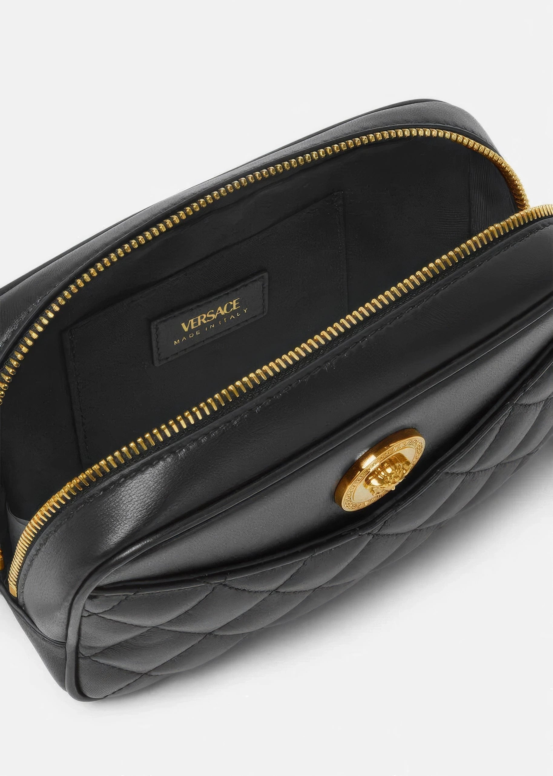 Versace Nappa Quilted La Medusa Camera Bag