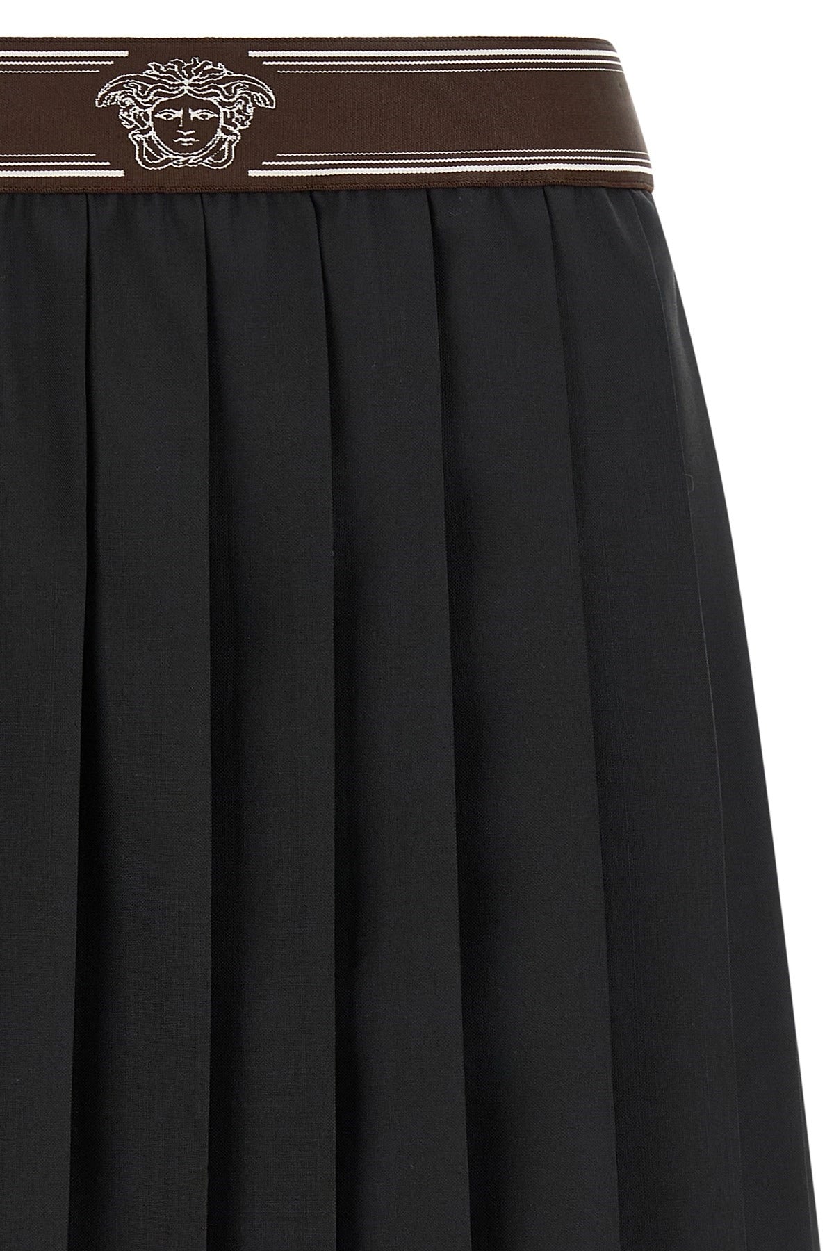 Versace Pleated Medusa Mini Skirt