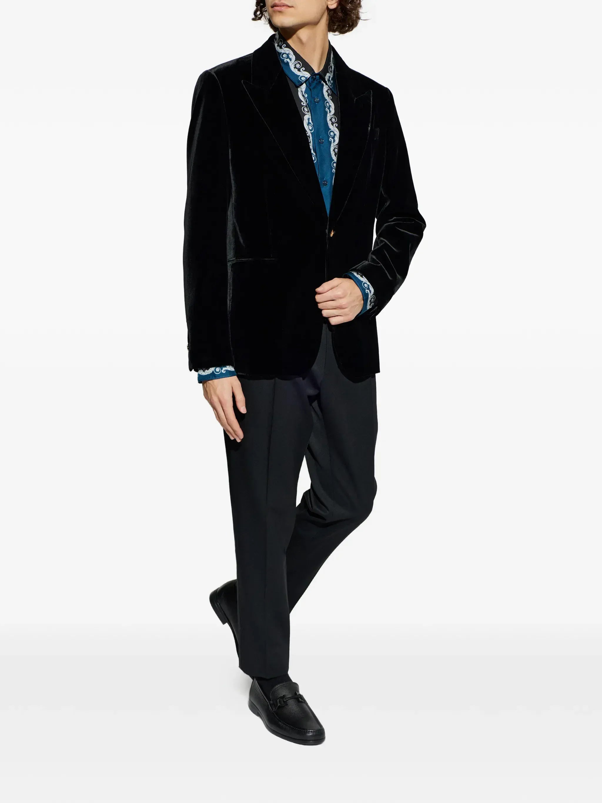 Versace Printed Hall of Heroes Printed Silk Twill Shirt - alternate view