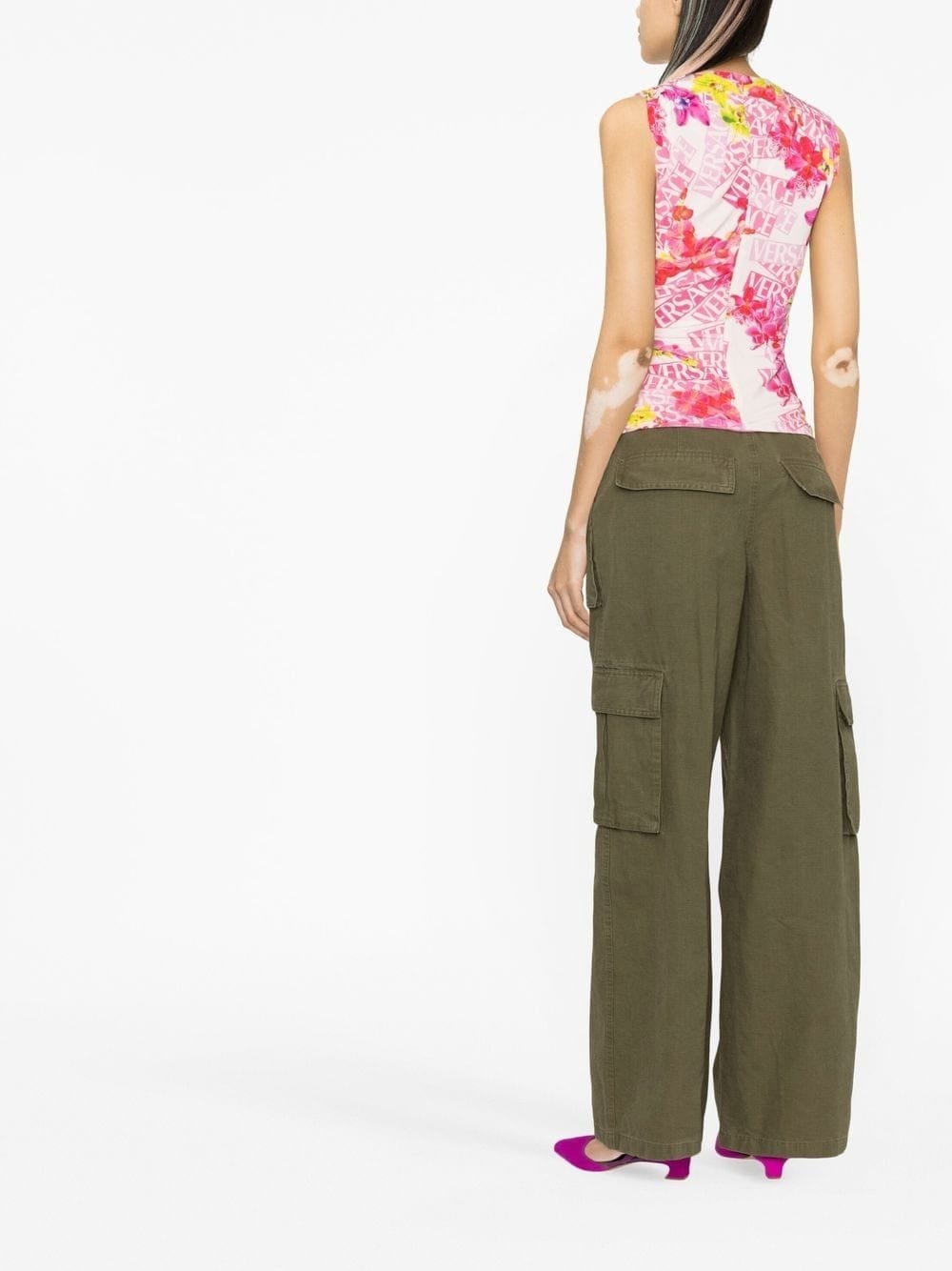 Versace Sleeveless Orchid Top