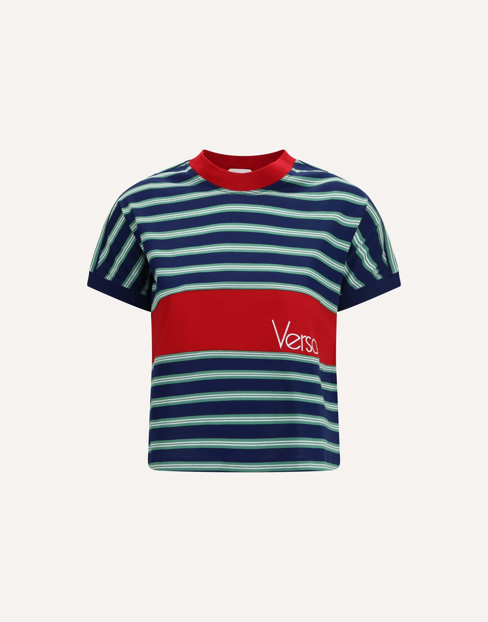 Versace Versace Striped Cotton T-Shirt