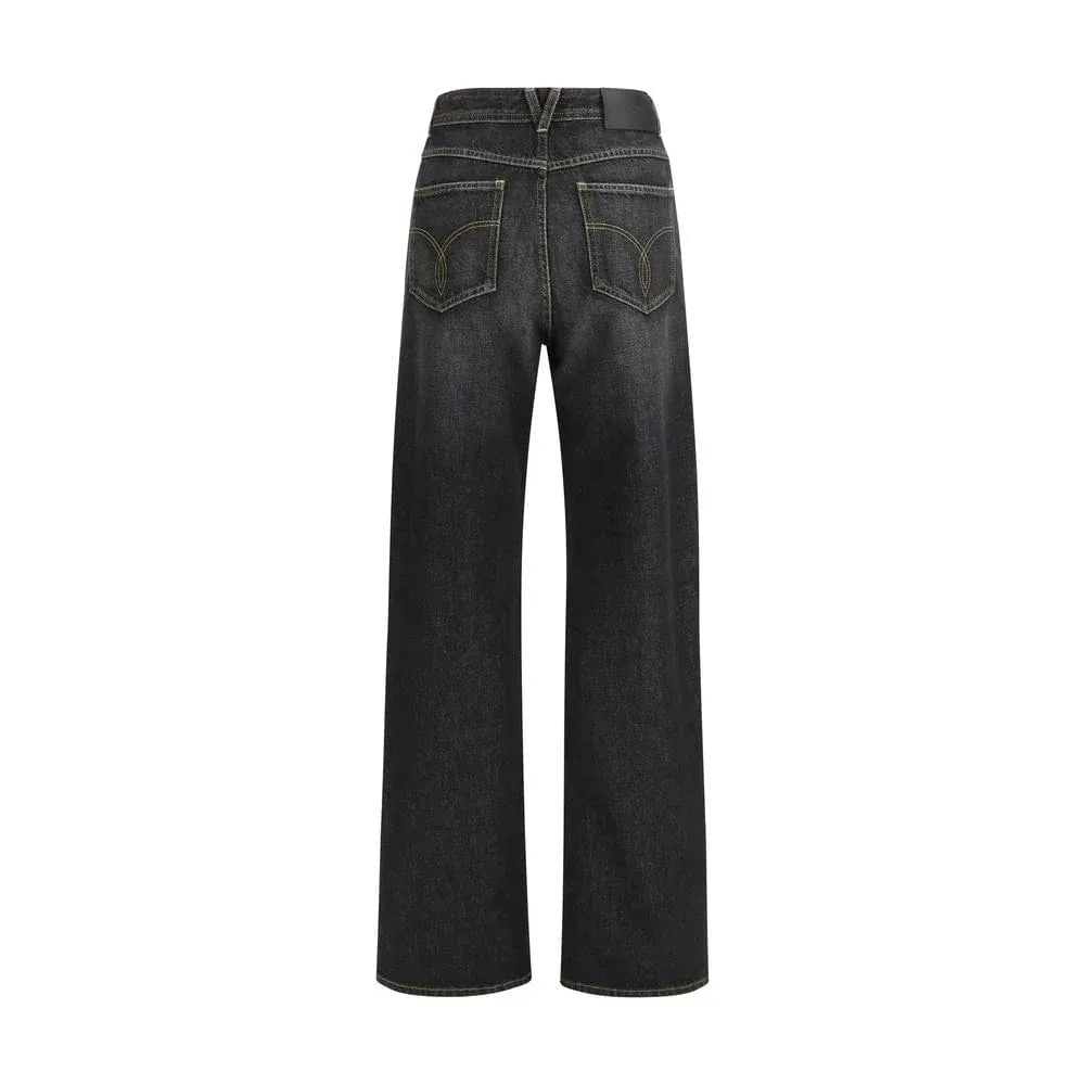 Versace Stud Embelished Straight-Leg Jeans