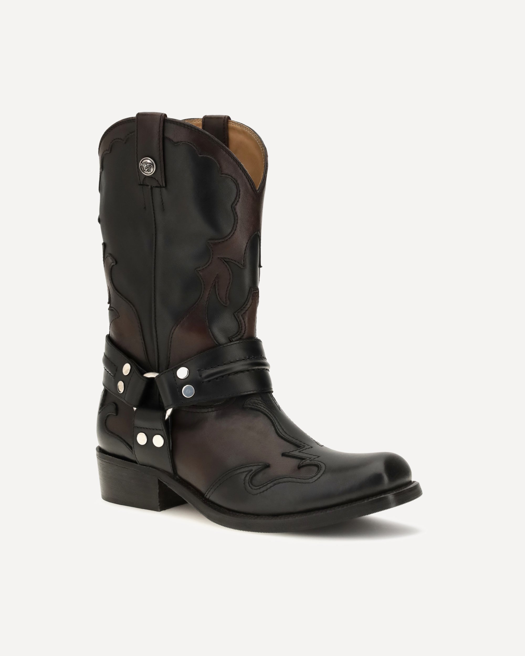 بوت رعاة البقر الجلدي Versace Sylvester