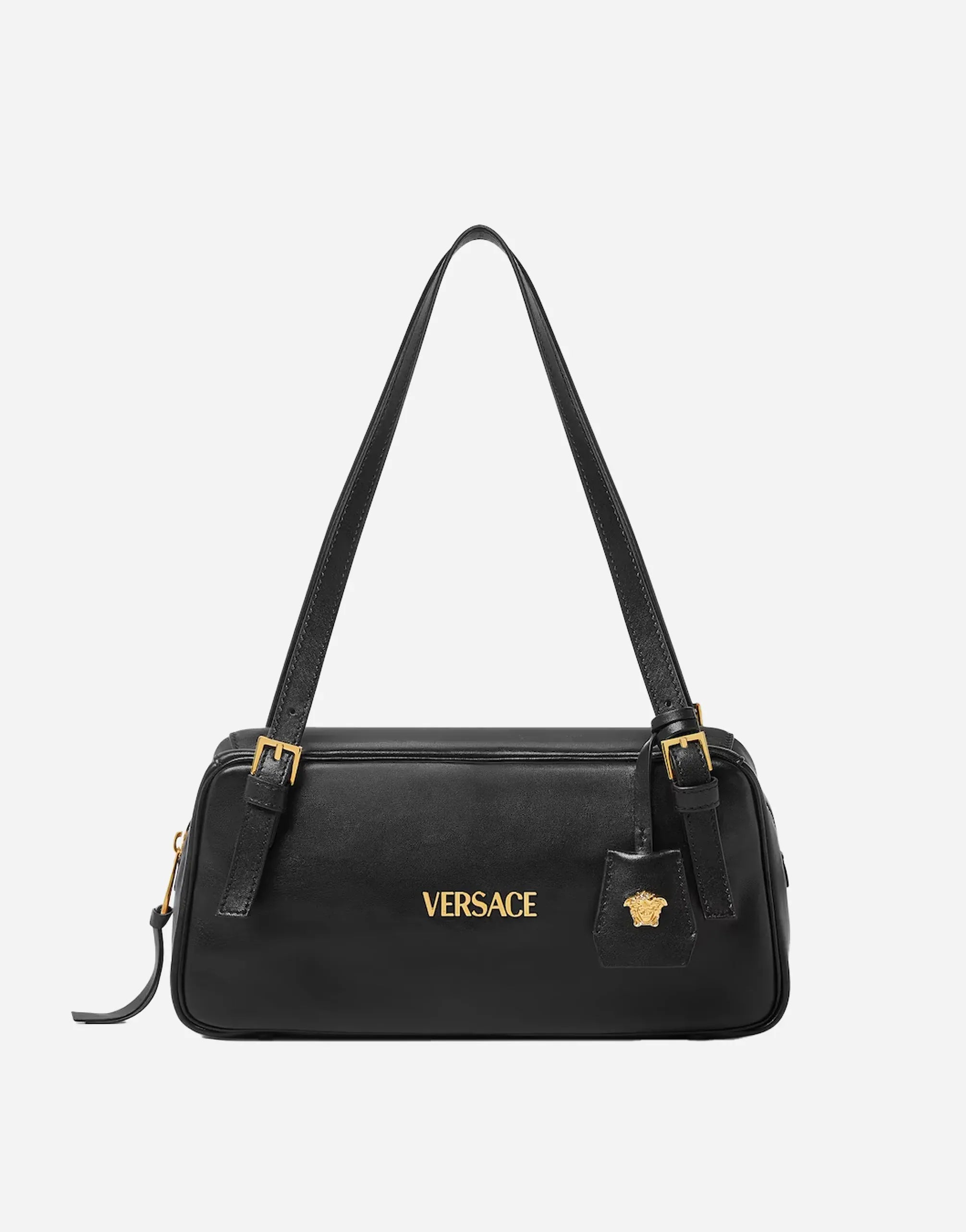 Versace Tag Large Nappa Bowling Shoulder Bag