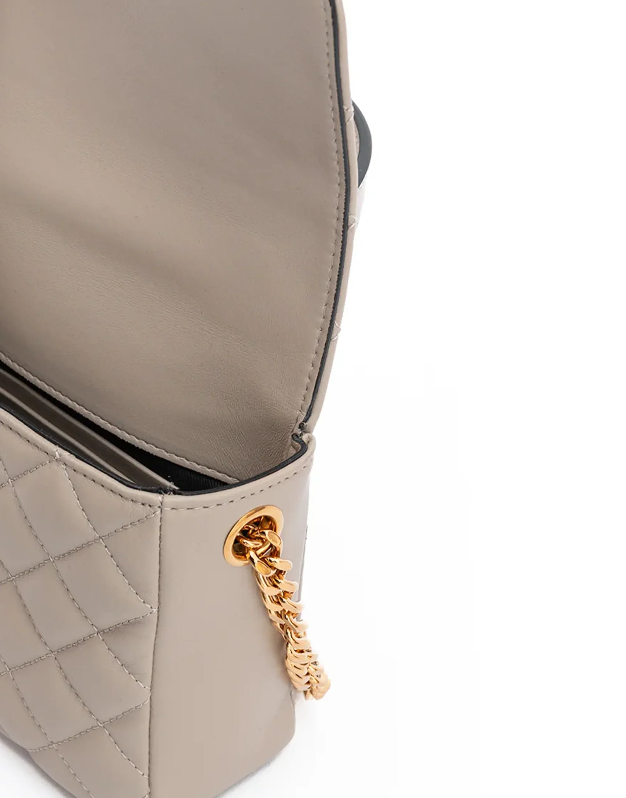 Versace Taupe Quilted Tote Bag