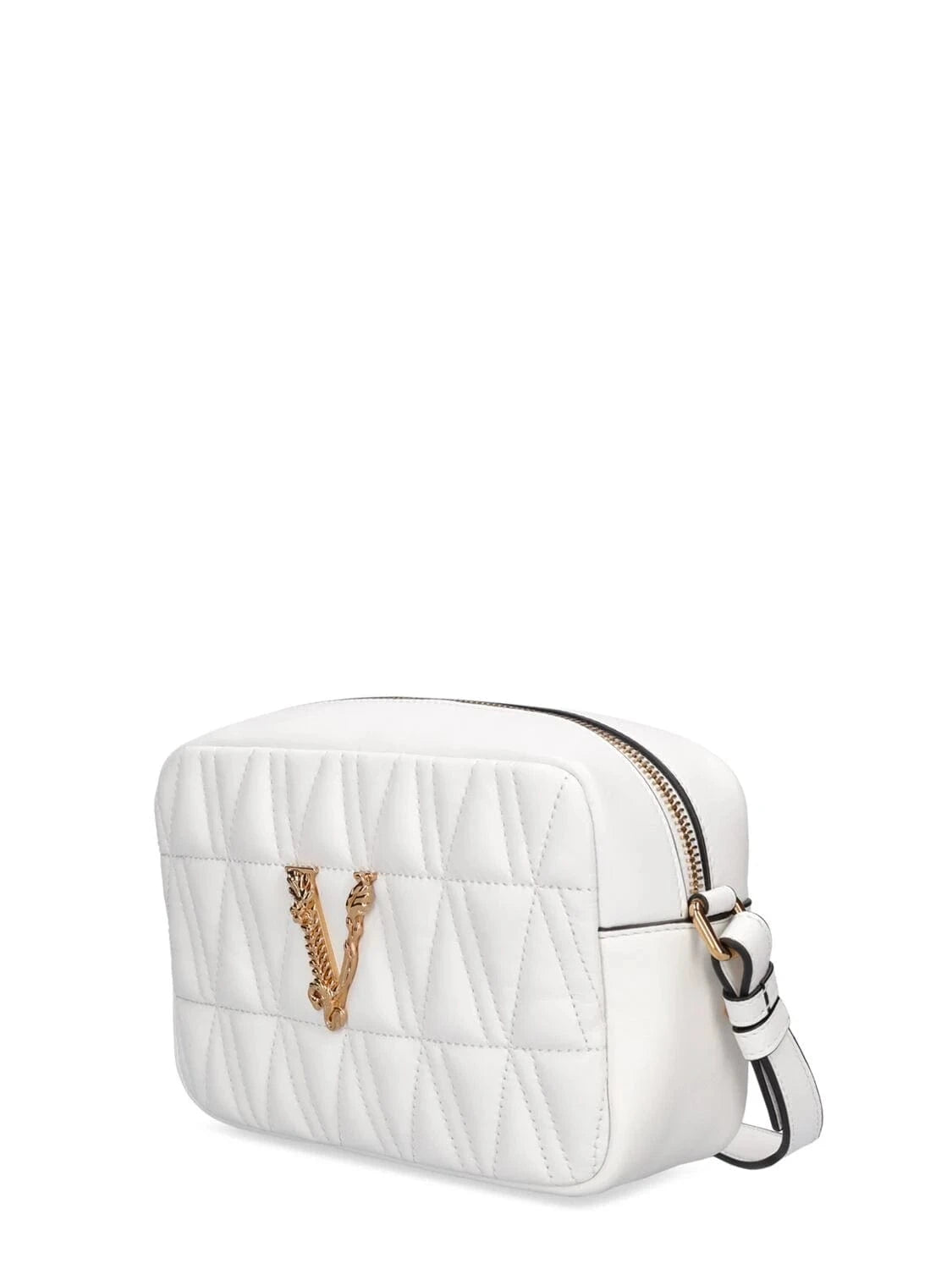 Versace Virtus Quilted Leather Crossbody Bag