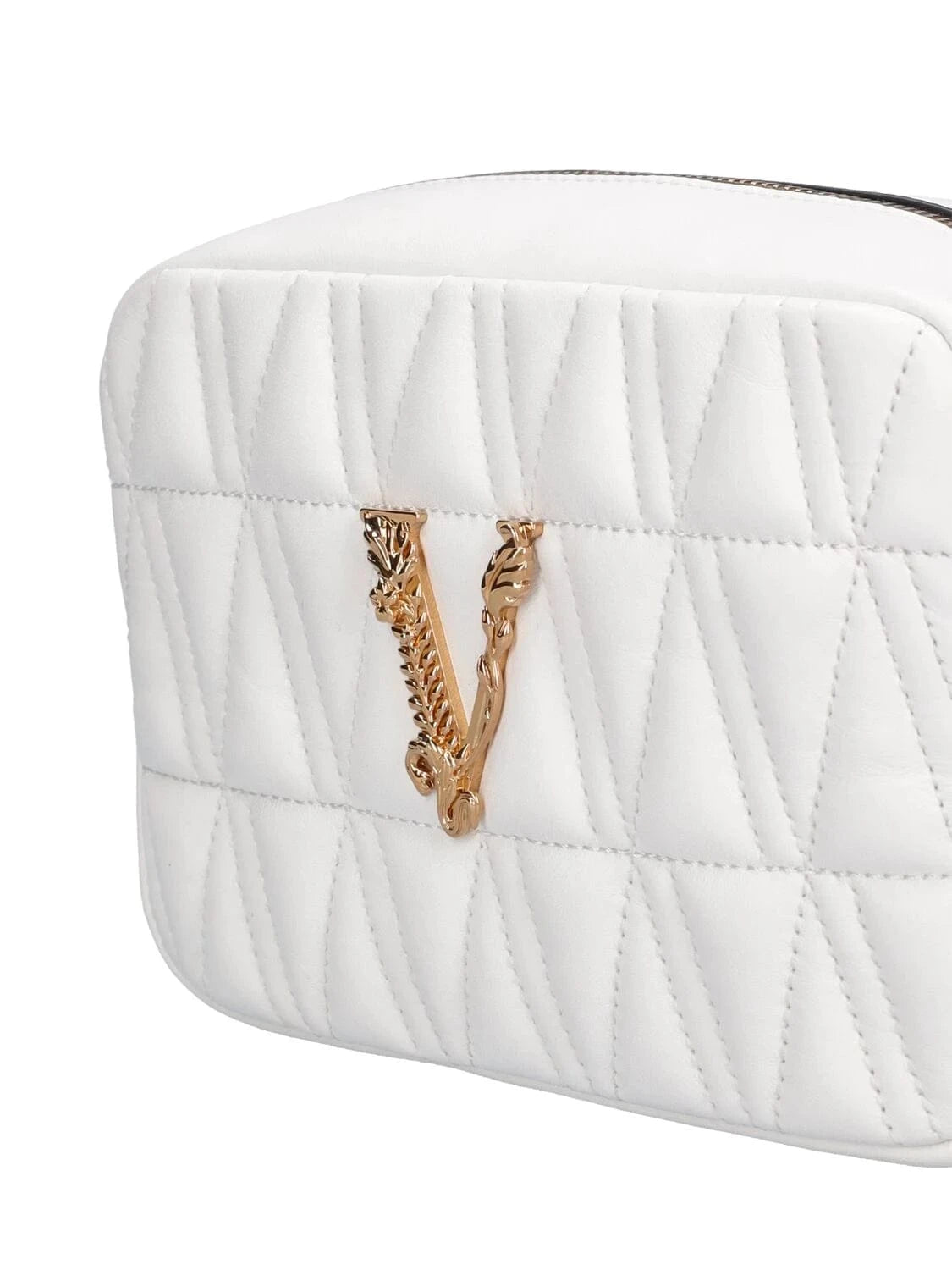 Versace Virtus Quilted Leather Crossbody Bag