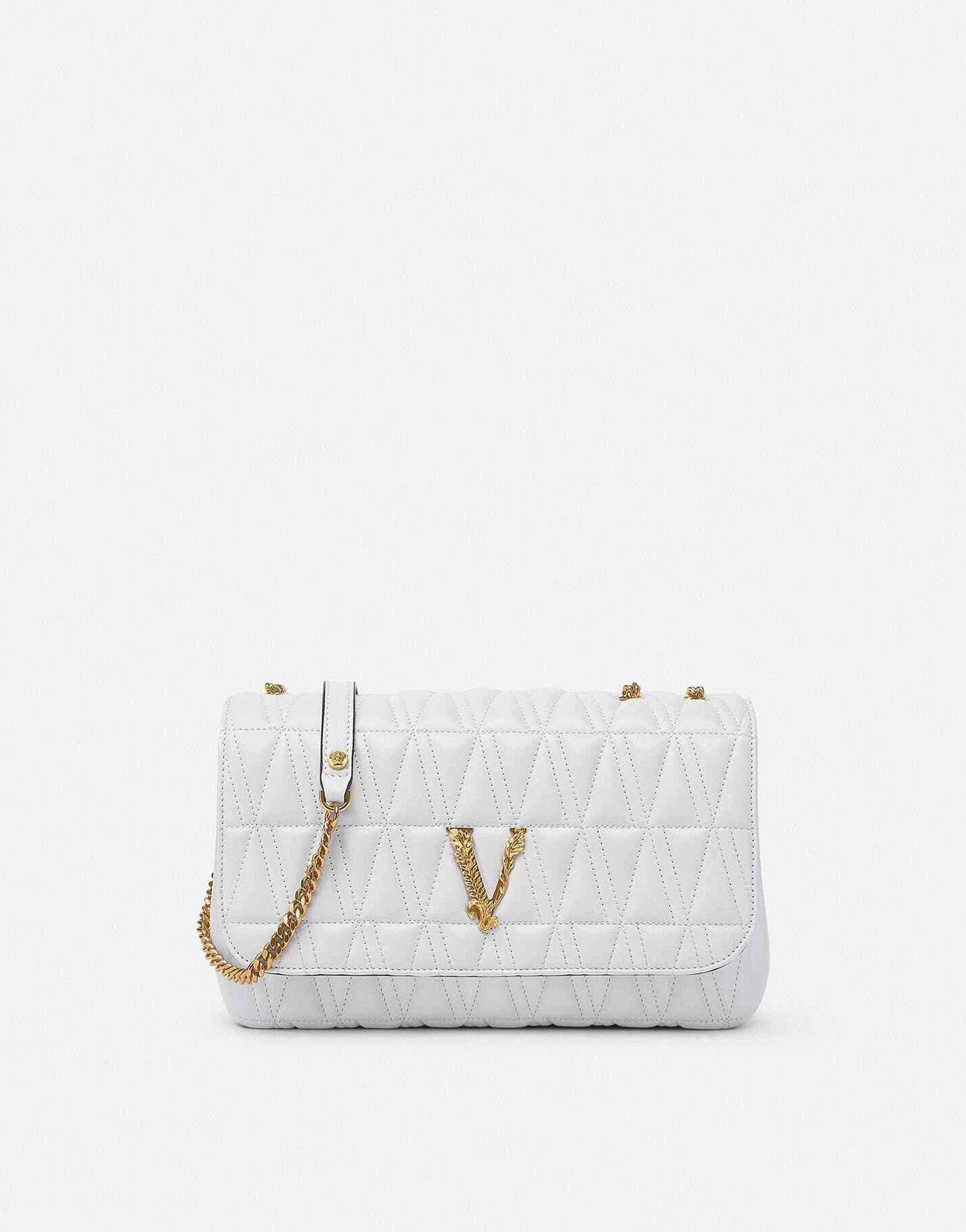 Versace White Virtus Shoulder Bag | Sendegaro OM