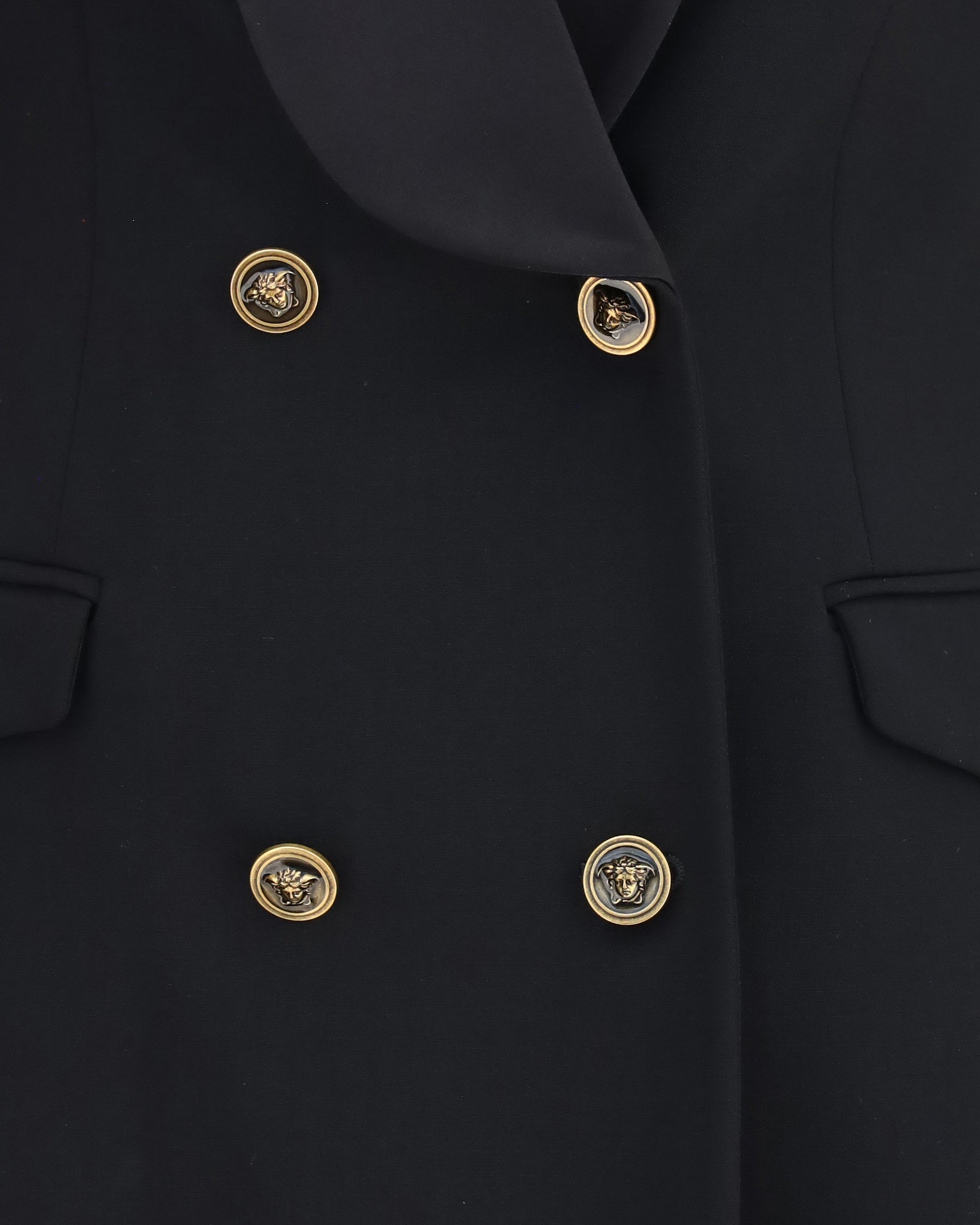 Versace بليزر صوف مزدوج الصدر