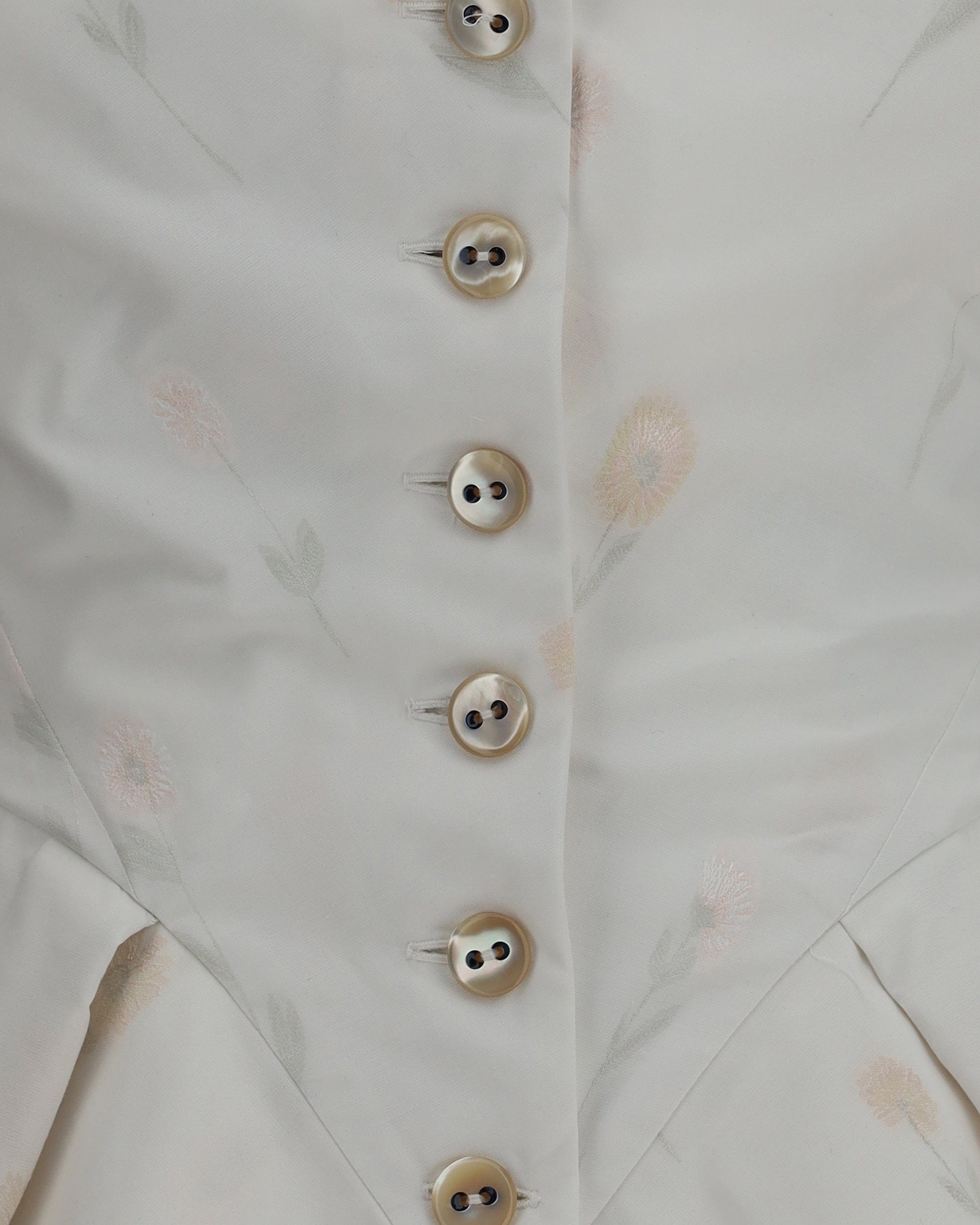 Vivienne Westwood Button Floral Vest With Peplum Hem