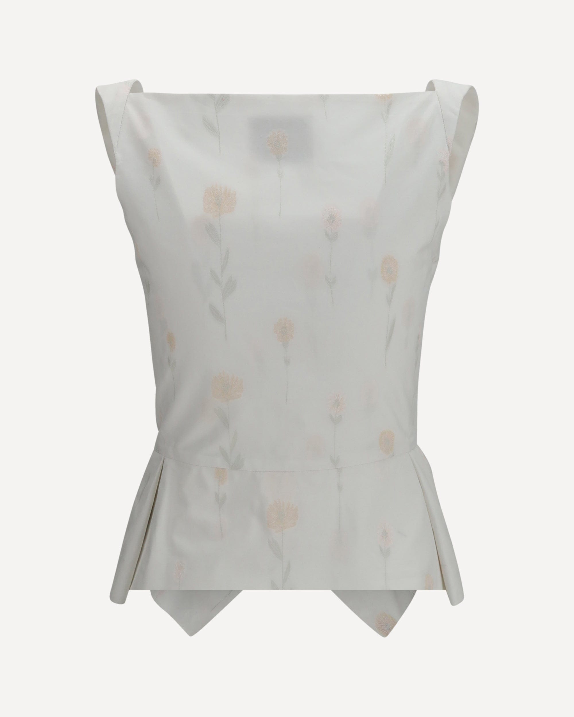 Vivienne Westwood Button Floral Vest With Peplum Hem
