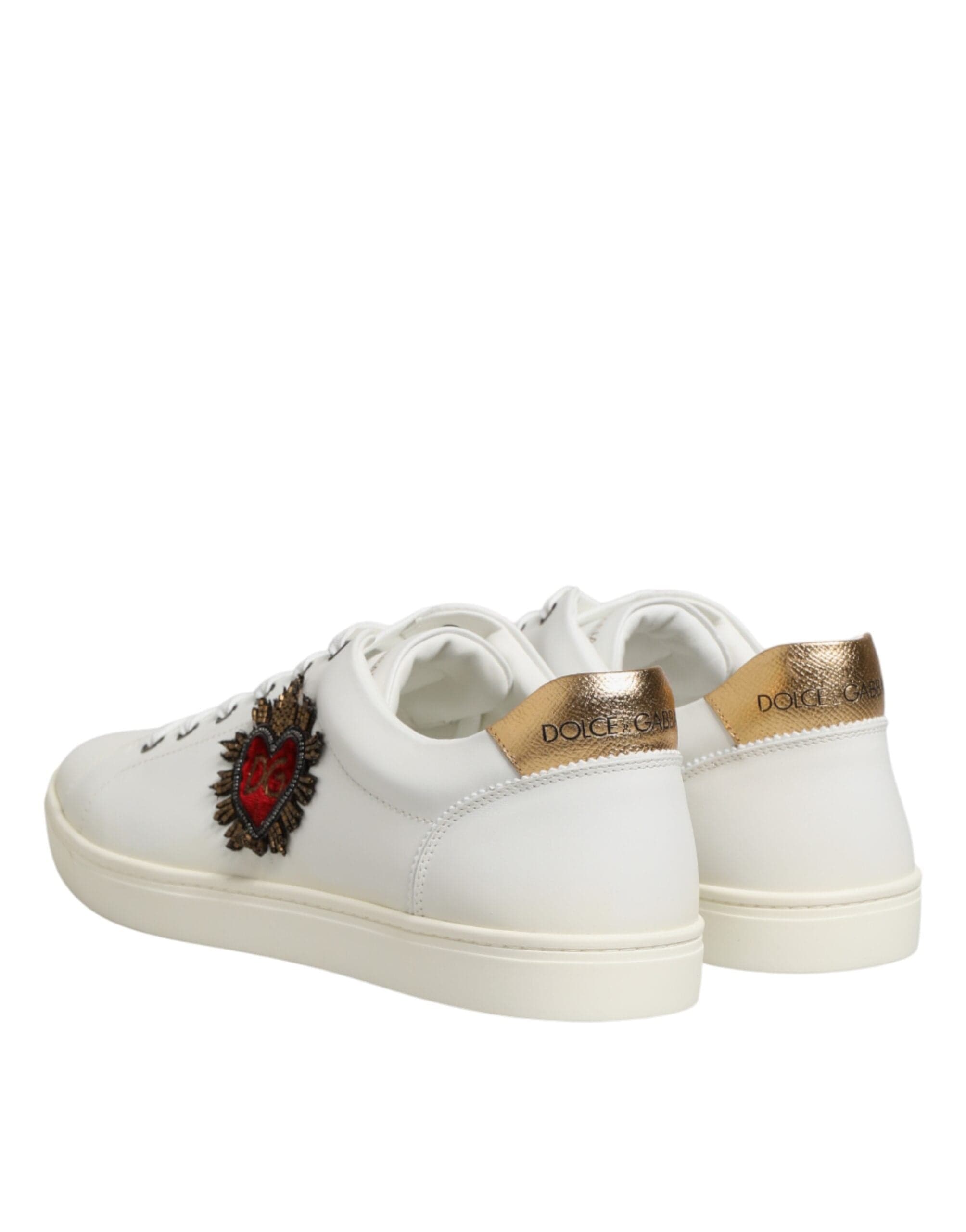 Dolce & Gabbana Wit Hart Versierde Sneaker Skoene