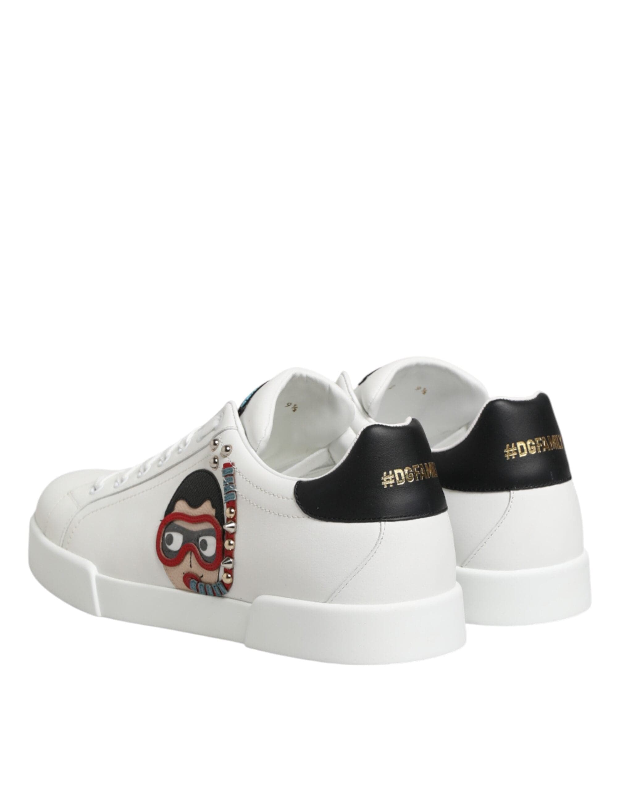 Dolce & Gabbana Scarpe da ginnastica da uomo in pelle bianca #DGFAMILY