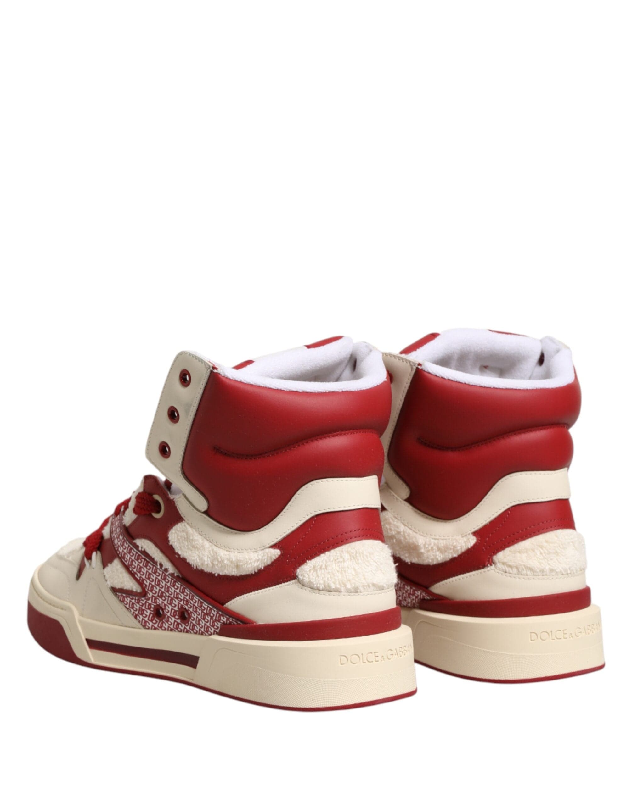 Dolce & Gabbana Baskets montantes personnalisées 2.Zero pour hommes, blanches et rouges