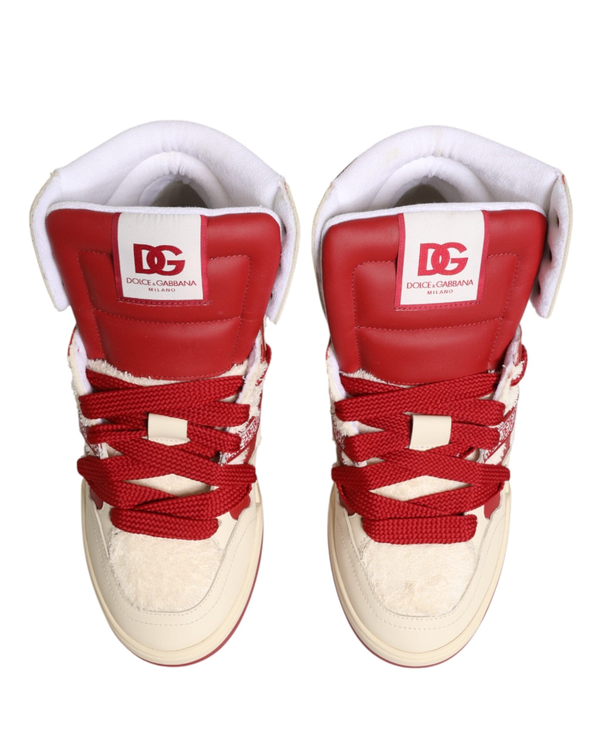 Dolce & Gabbana Baskets montantes personnalisées 2.Zero pour hommes, blanches et rouges