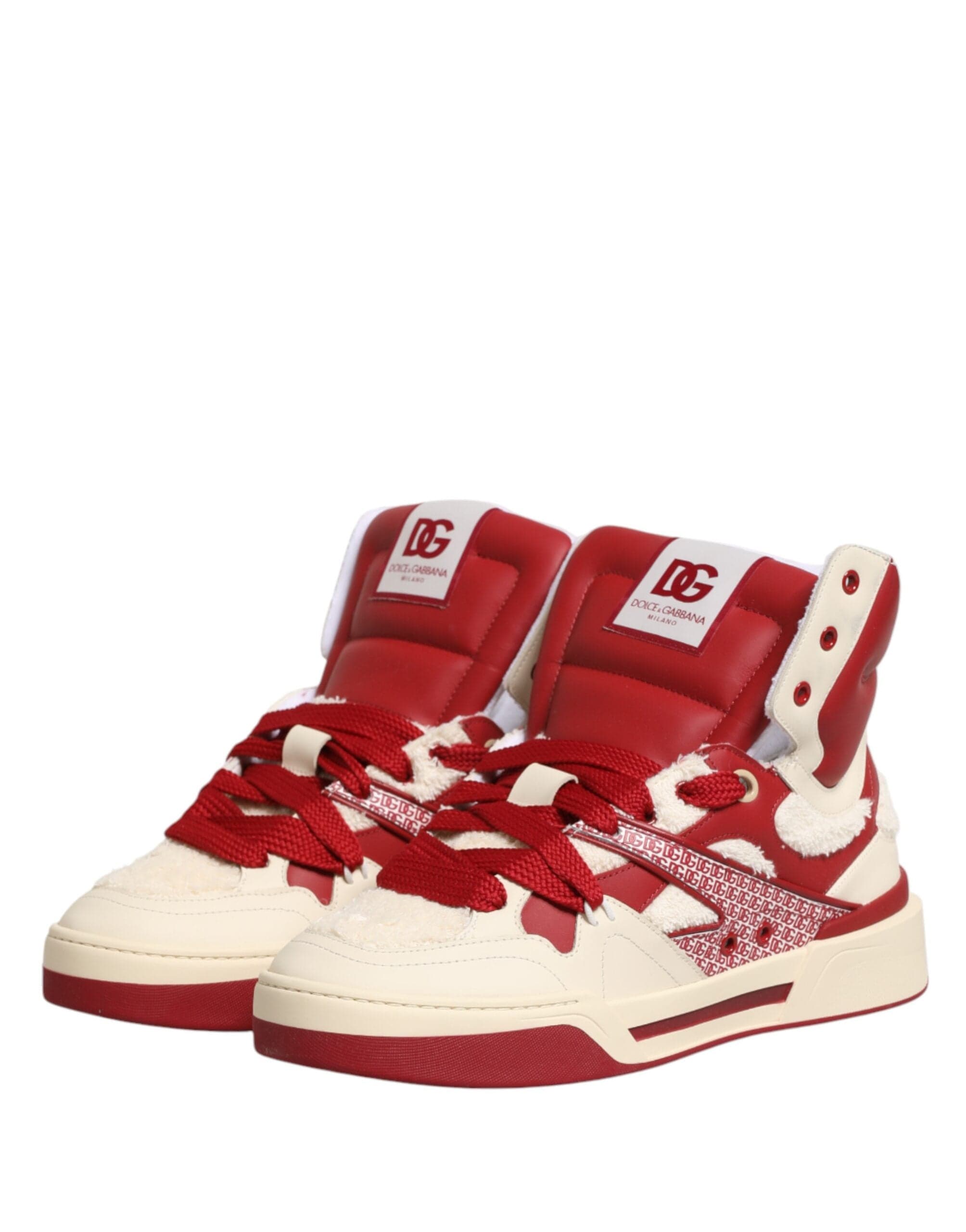 Dolce & Gabbana Baskets montantes personnalisées 2.Zero pour hommes, blanches et rouges