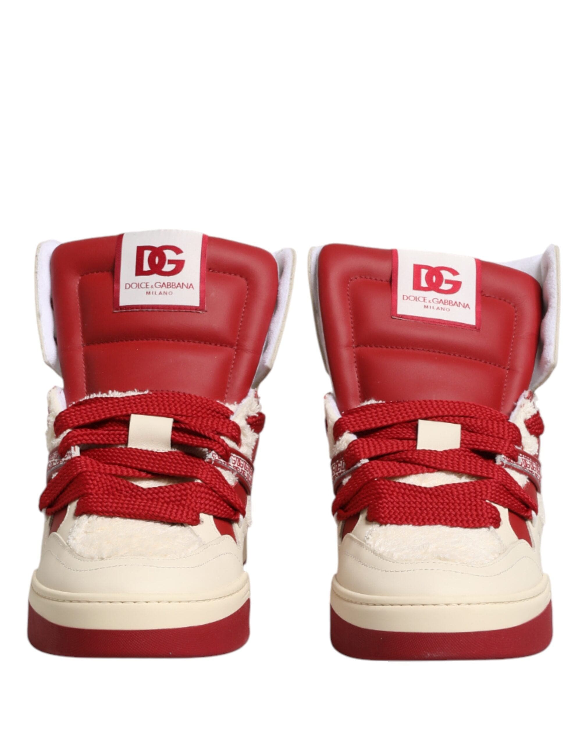 Dolce & Gabbana Baskets montantes personnalisées 2.Zero pour hommes, blanches et rouges
