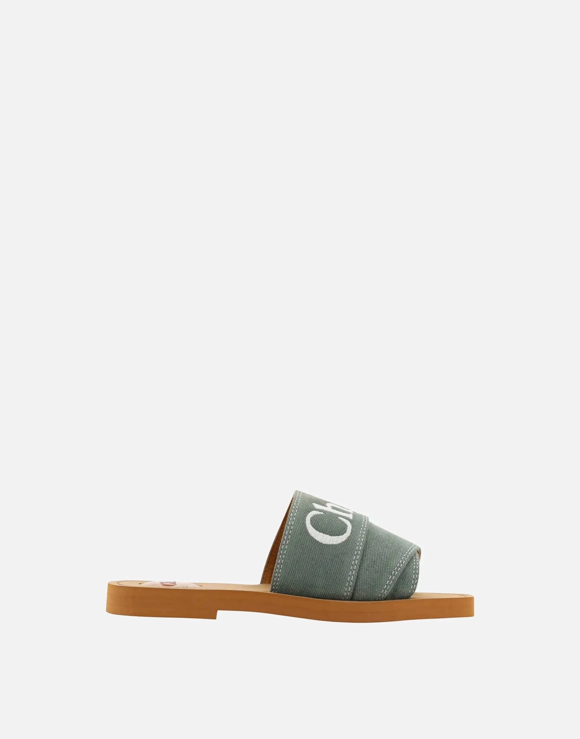 Chloé Woody Logo-Embroidered Slides