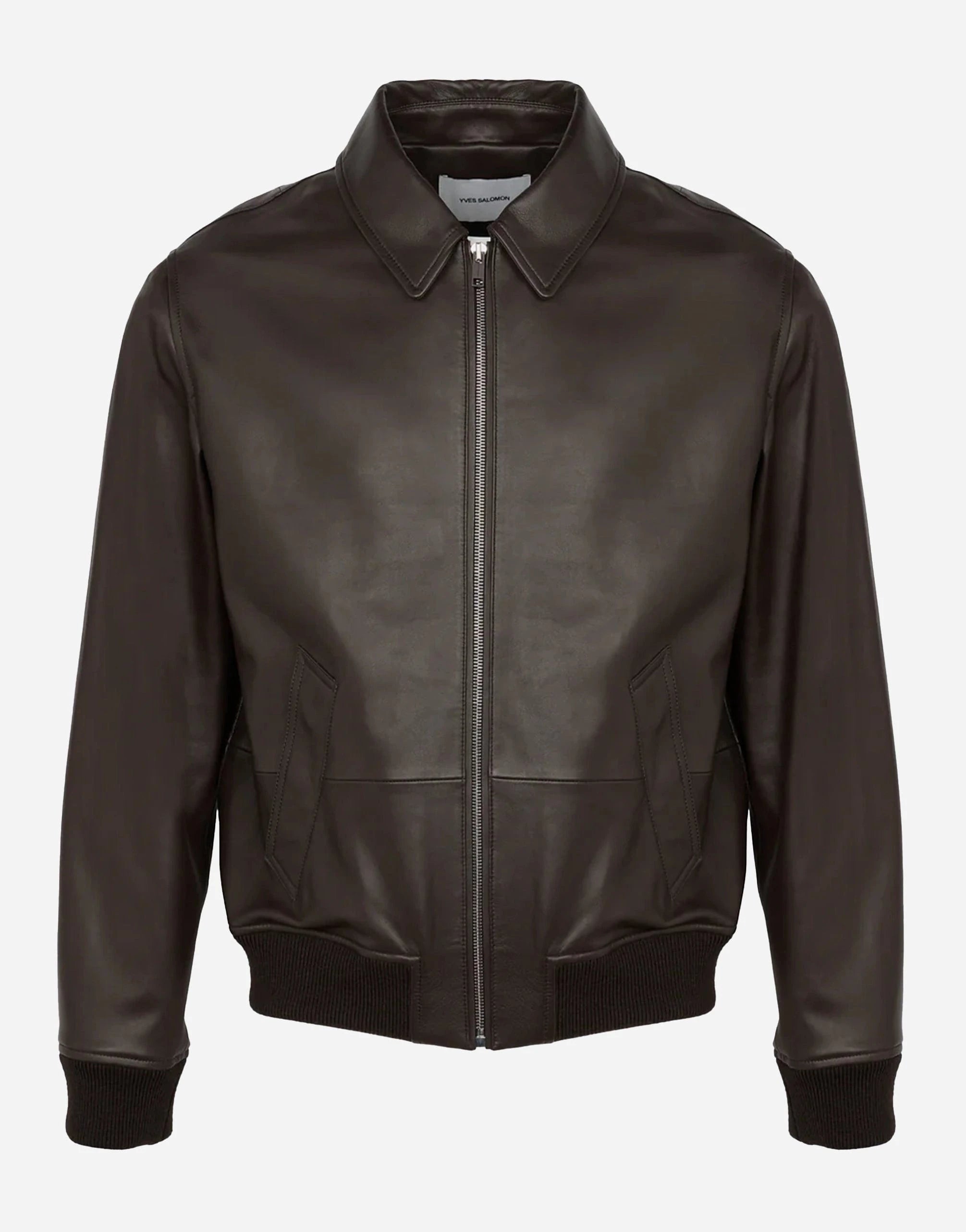 Yves Salomon Leather Aviator Jacket