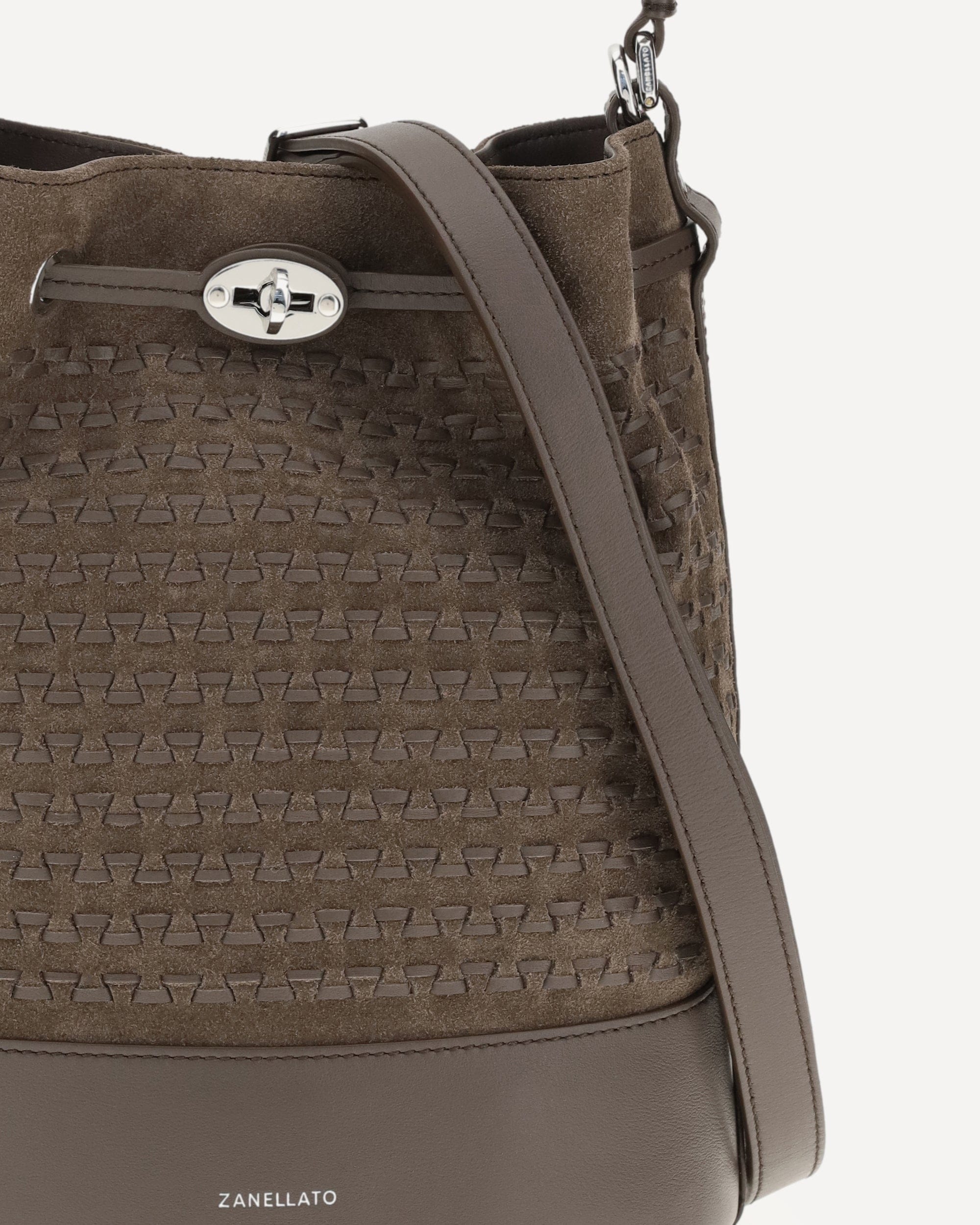 Zanellato Mondà Bucket Bag Suede Woven