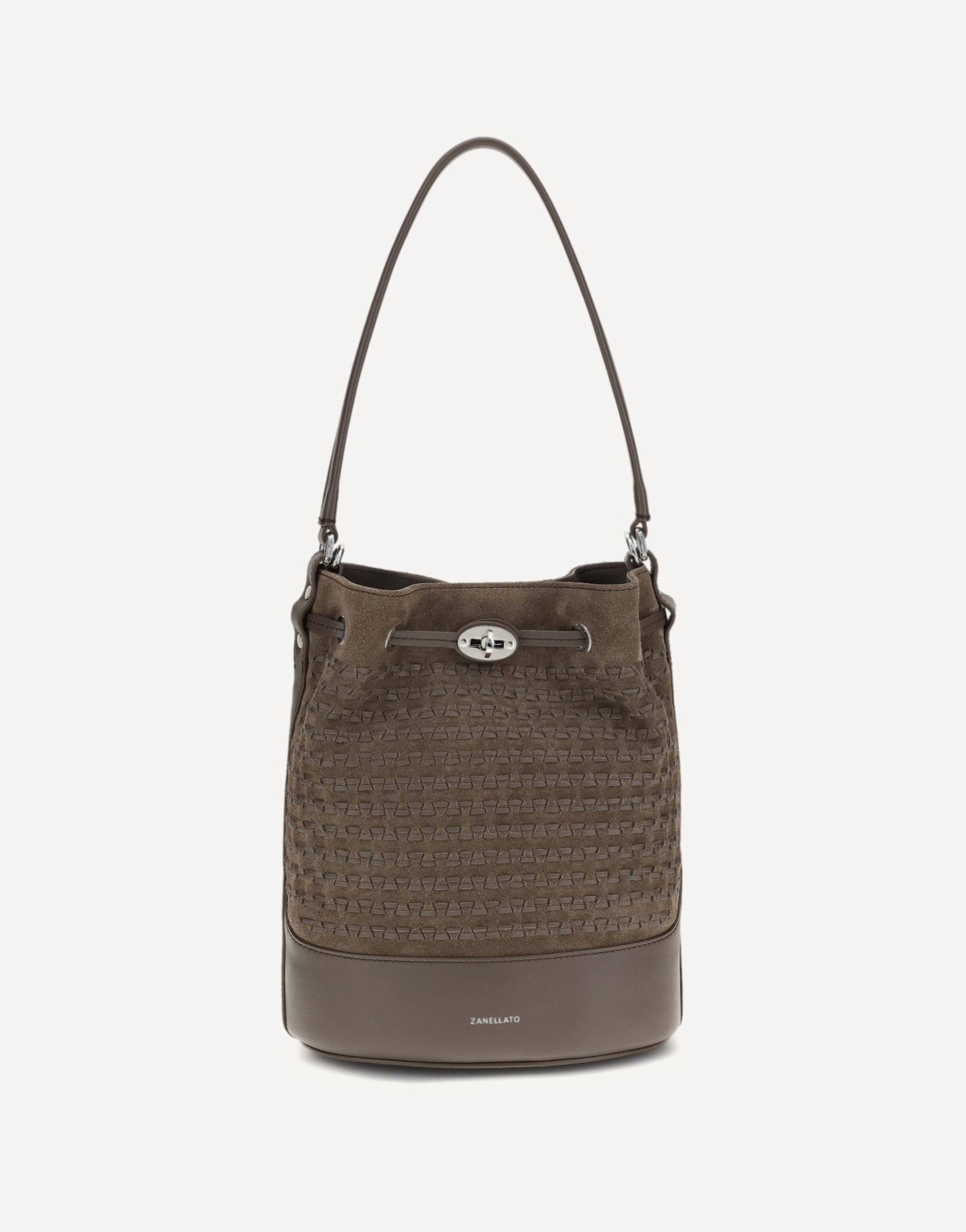 Zanellato Mondà Bucket Bag Suede Woven