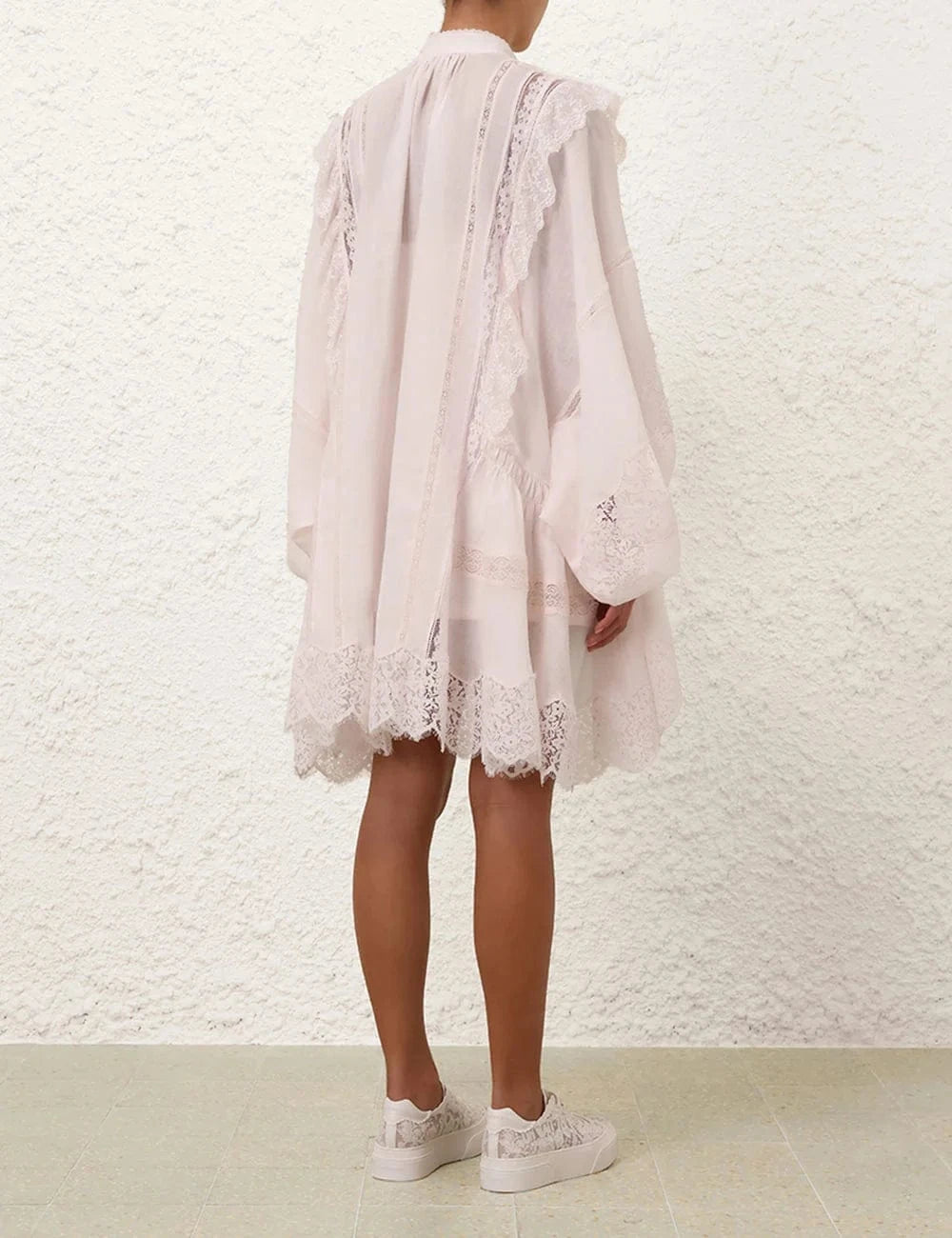 Zimmermann Crush Lace Billow Mini Dress