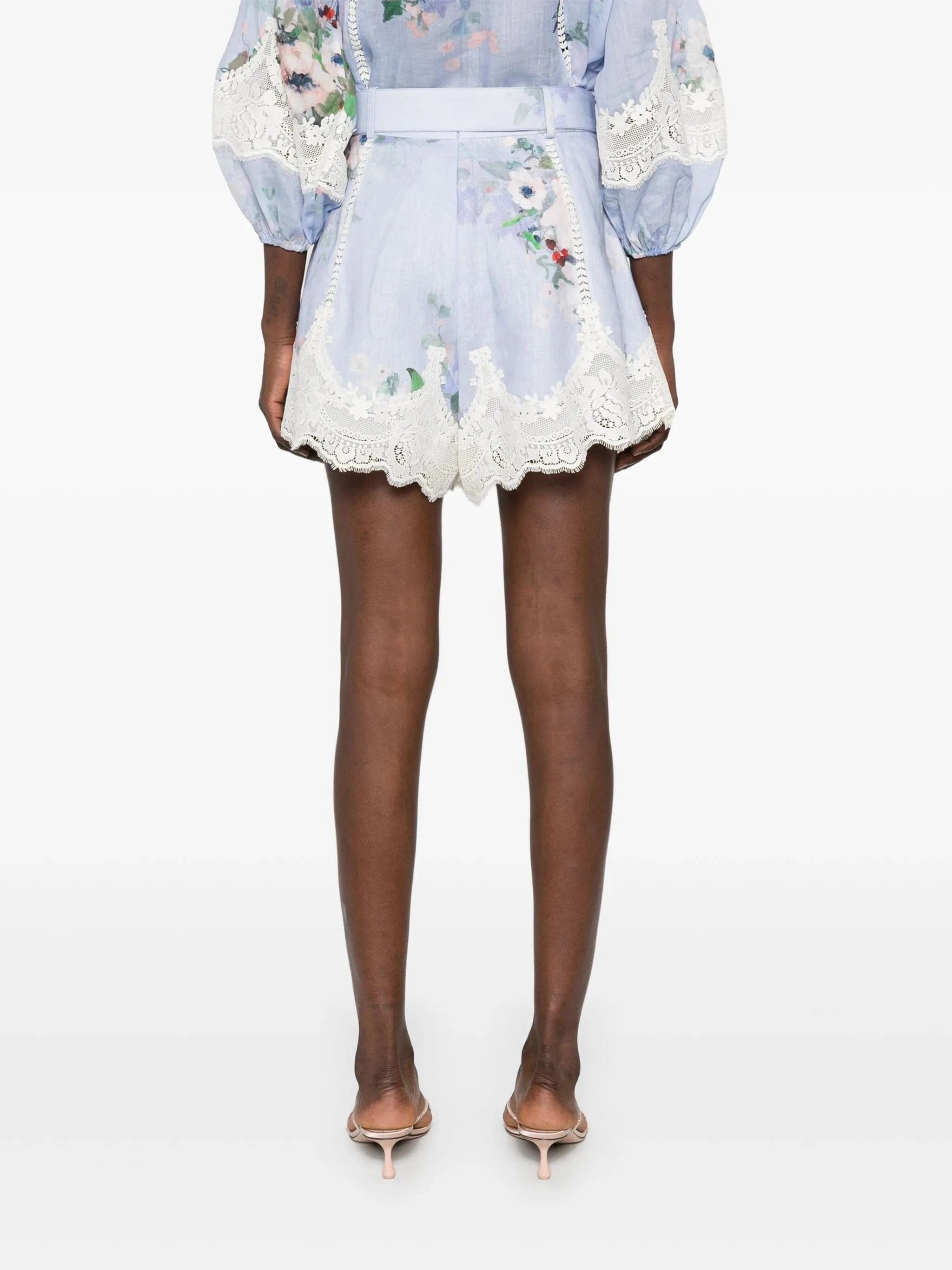 Zimmermann Everley Lace Trim Tuck Short