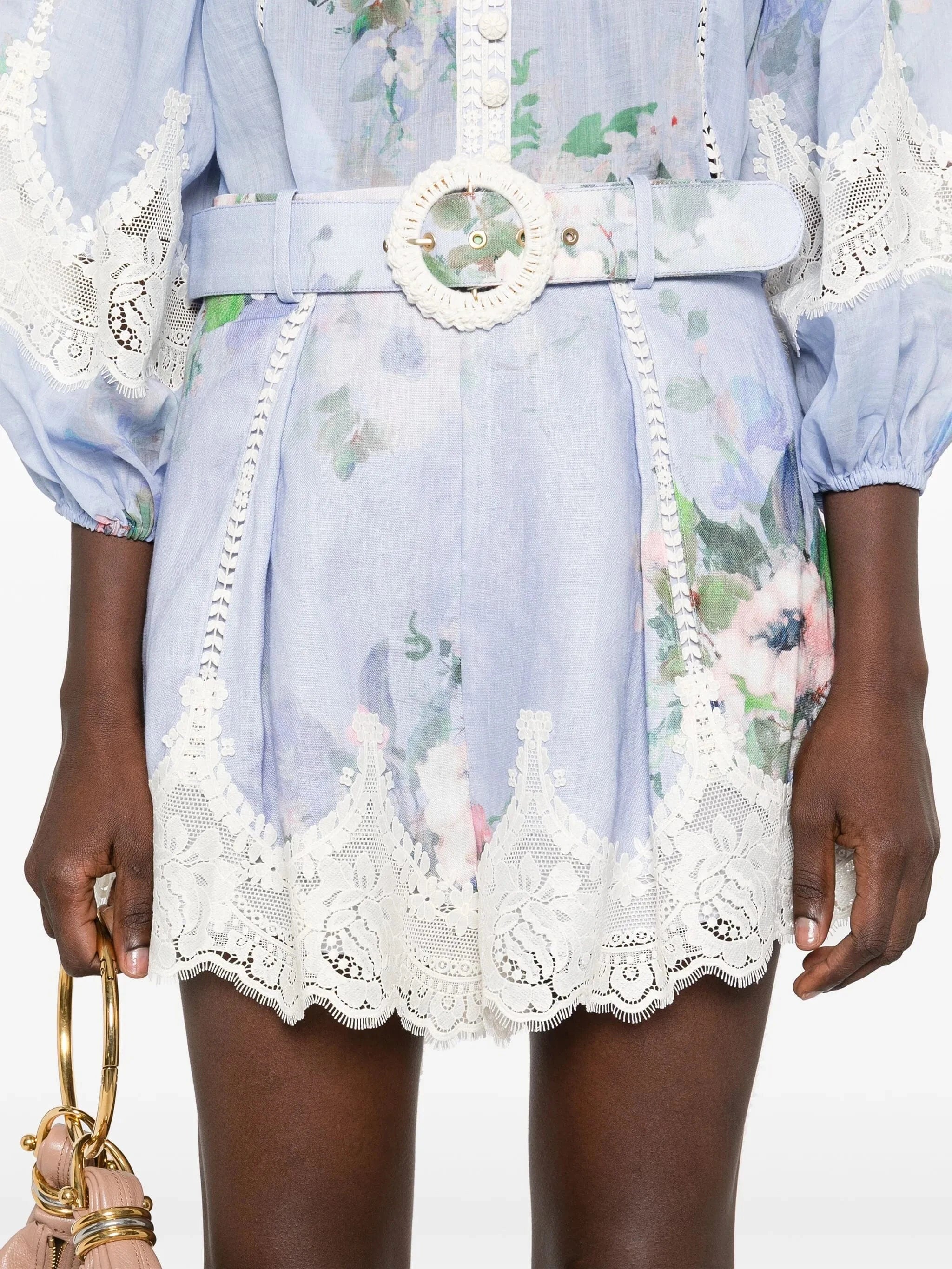 Zimmermann Everley Lace Trim Tuck Short