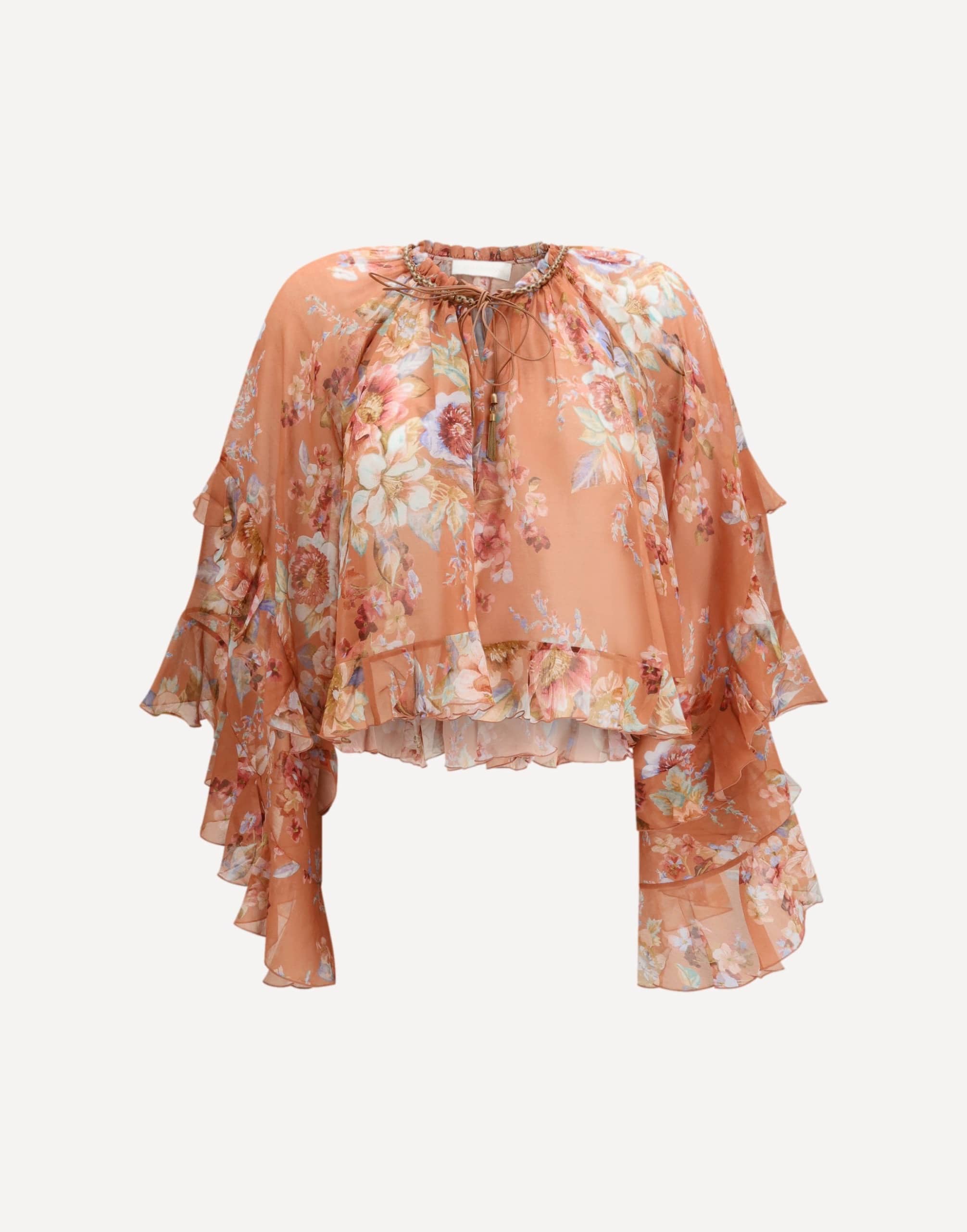 Zimmermann Ruffled Blouse With Macramé Collar