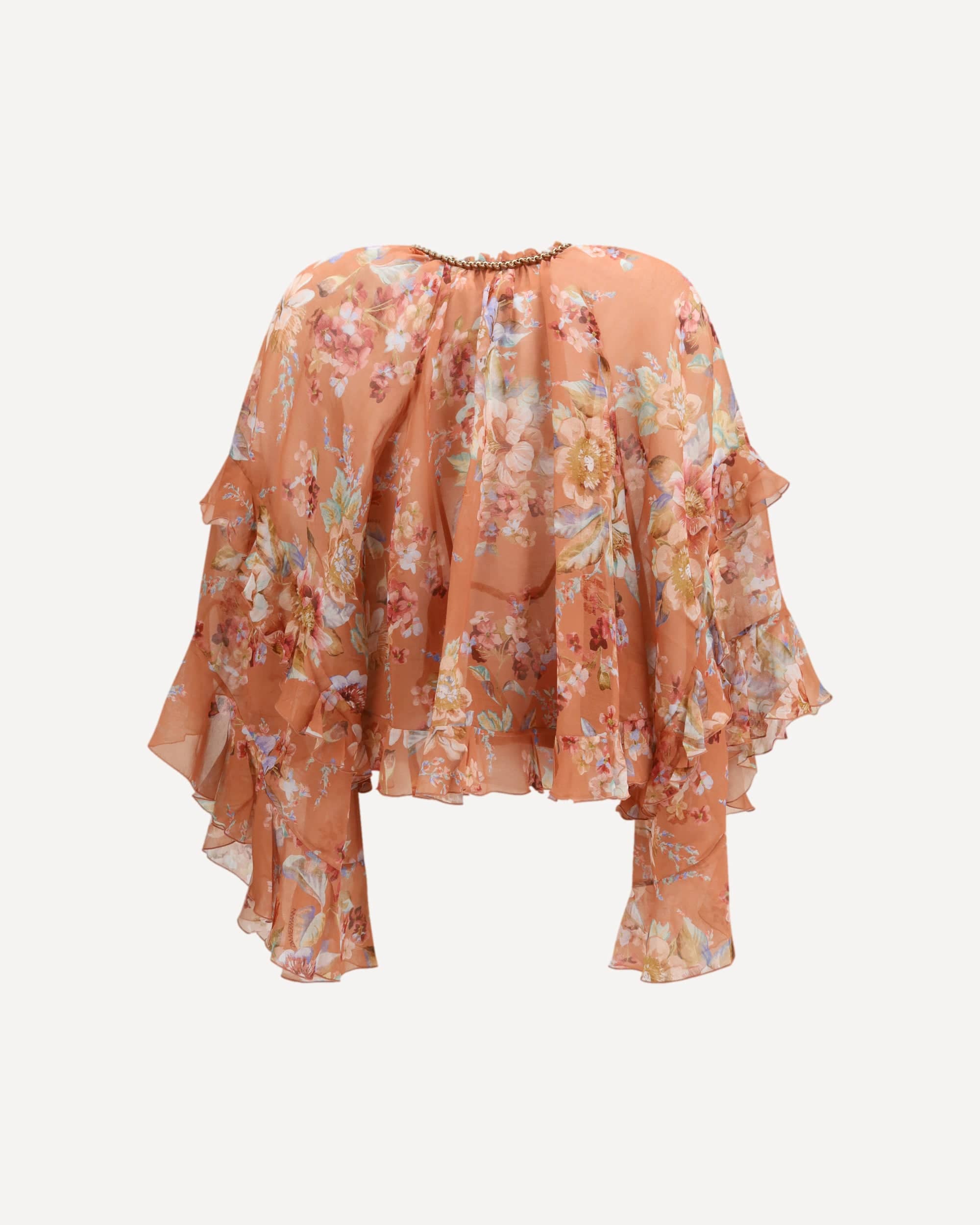 Zimmermann Ruffled Blouse With Macramé Collar - alternate view