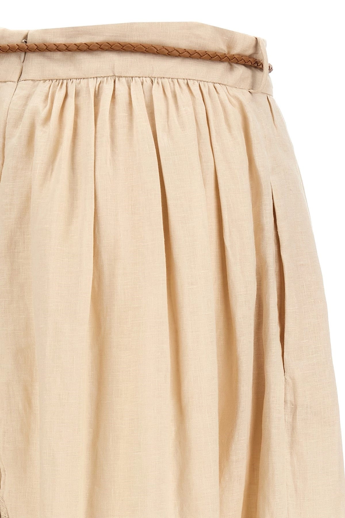 Zimmermann Zimmermann Wylie Embroidered Linen Skirt