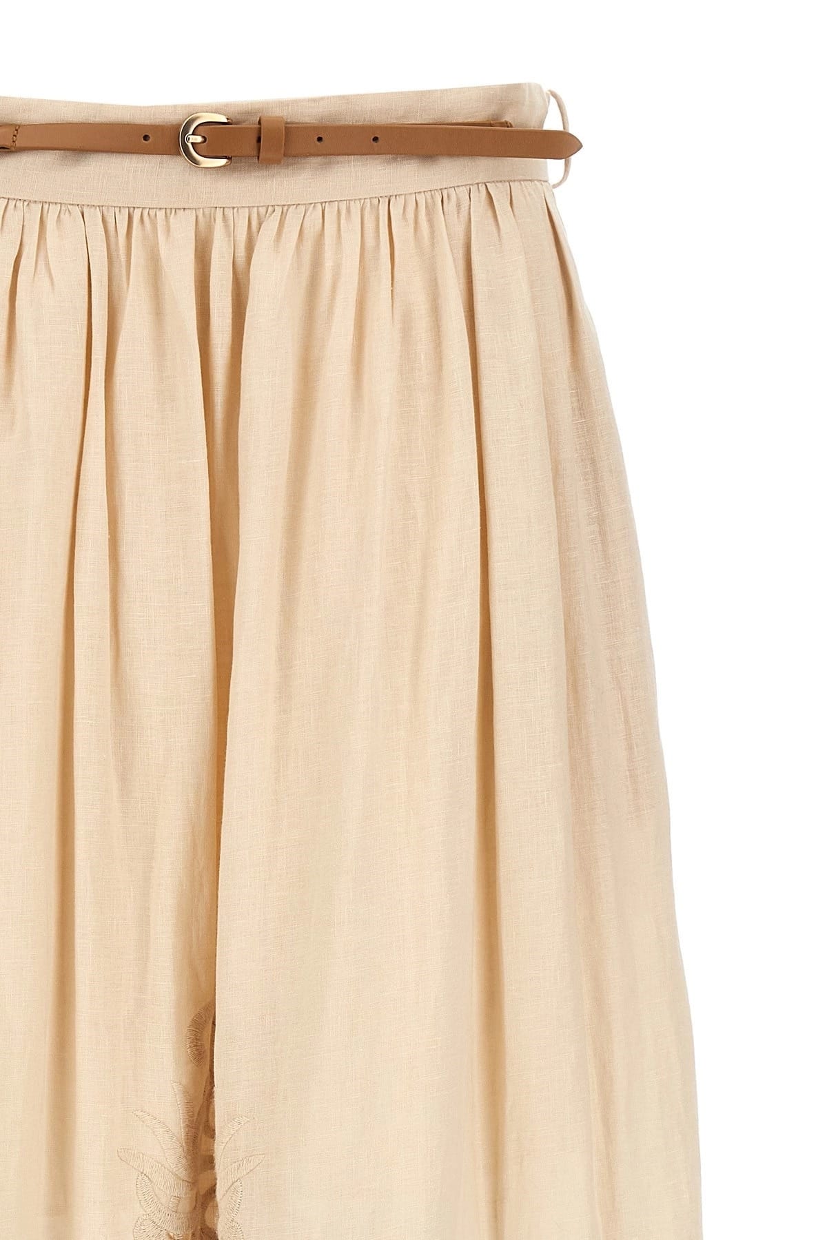 Zimmermann Zimmermann Wylie Embroidered Linen Skirt
