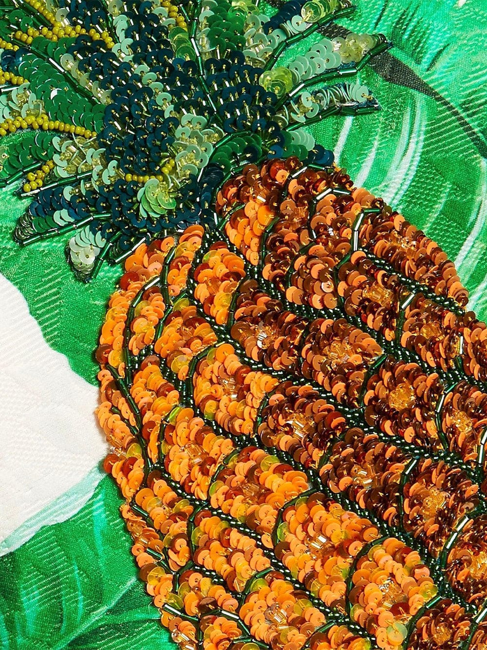 Dolce & Gabbana Banana Leaf Pineapple Embellished Dress