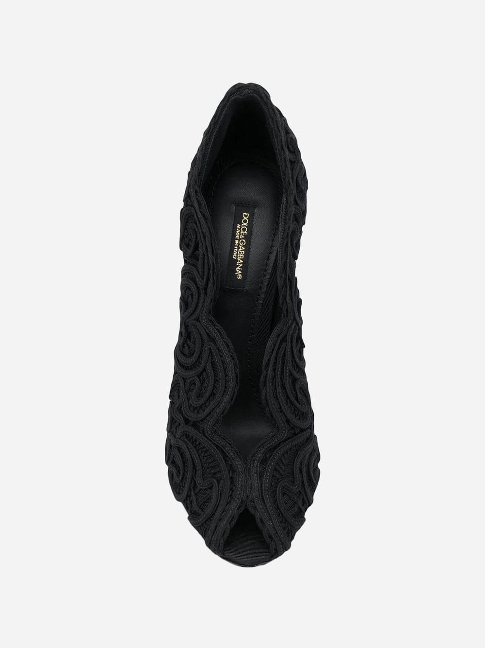 Dolce & Gabbana Cordonetto Lace Peep-Toe Pumps