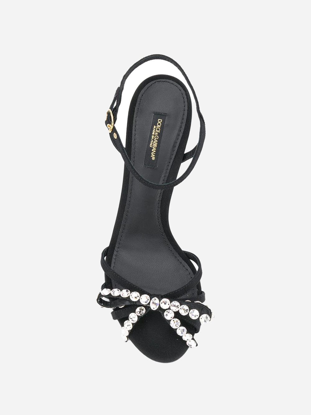 Dolce & Gabbana Crystal-Embellished Buckle-Strap Sandals
