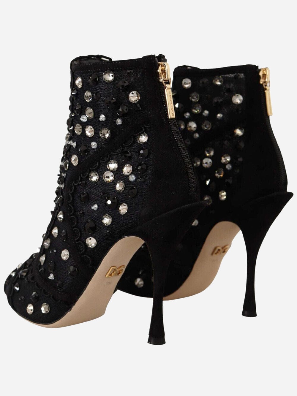 Dolce & Gabbana Crystal Embellished Ankle Boots