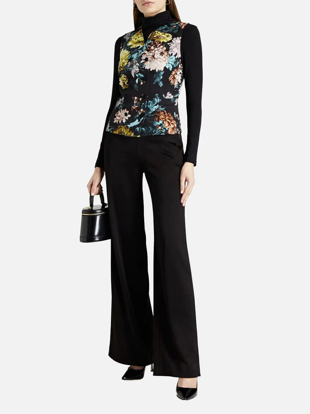 Dolce & Gabbana Double-breasted Jacquard Floral-Print Satin Waistcoat