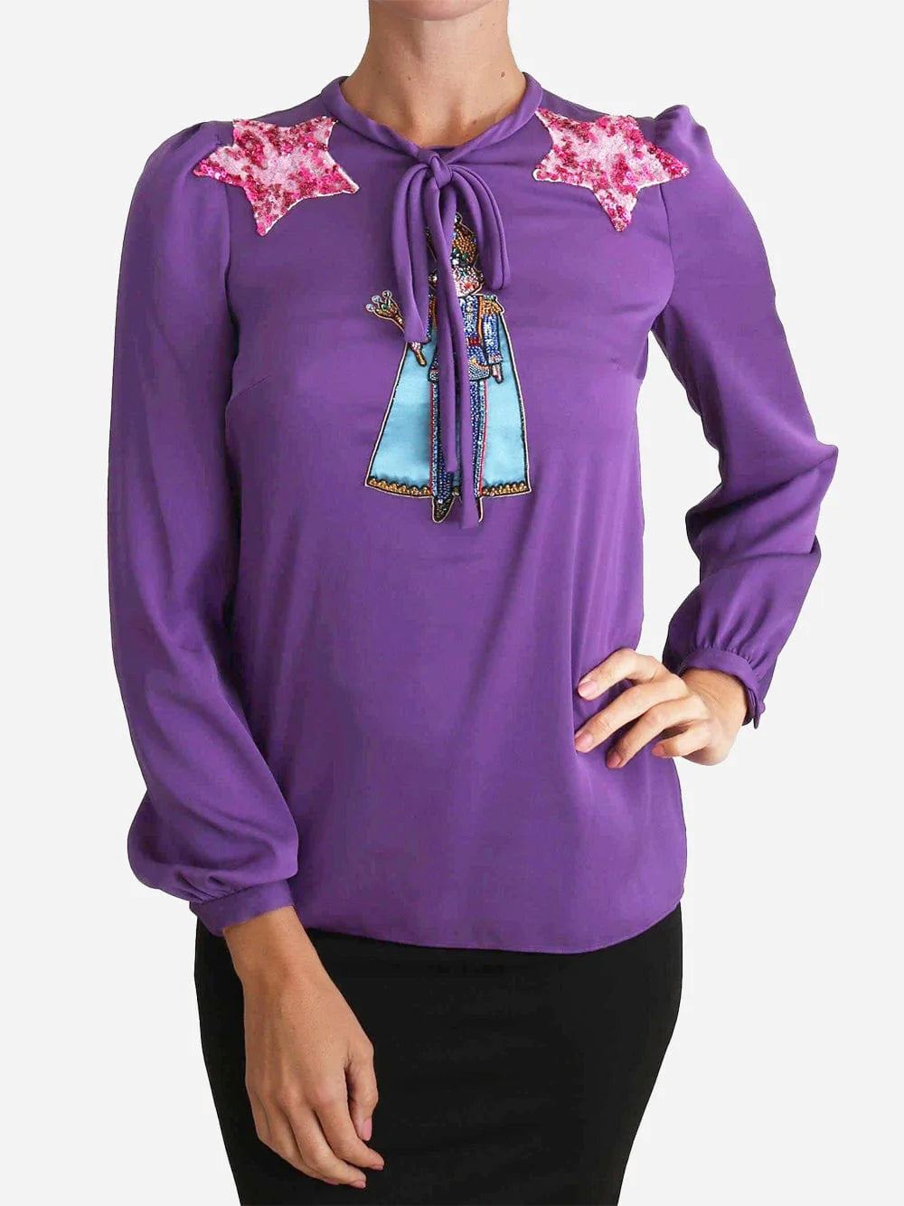 Dolce & Gabbana Embellished Appliquéd Fairy Tale Blouse