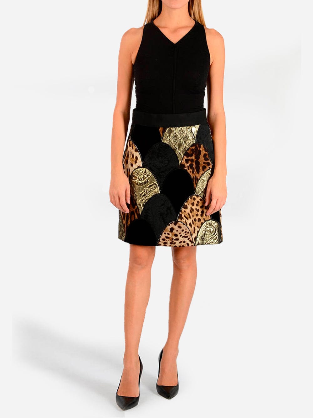 Dolce & Gabbana Embroidered Patchwork Skirt