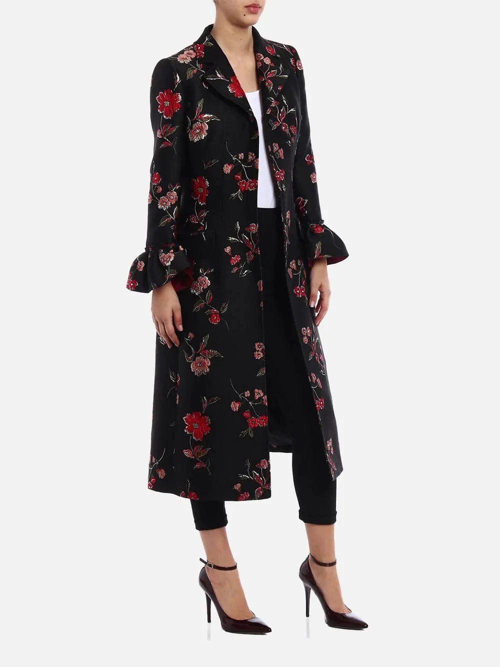 Dolce & Gabbana Floral-Jacquard Coat