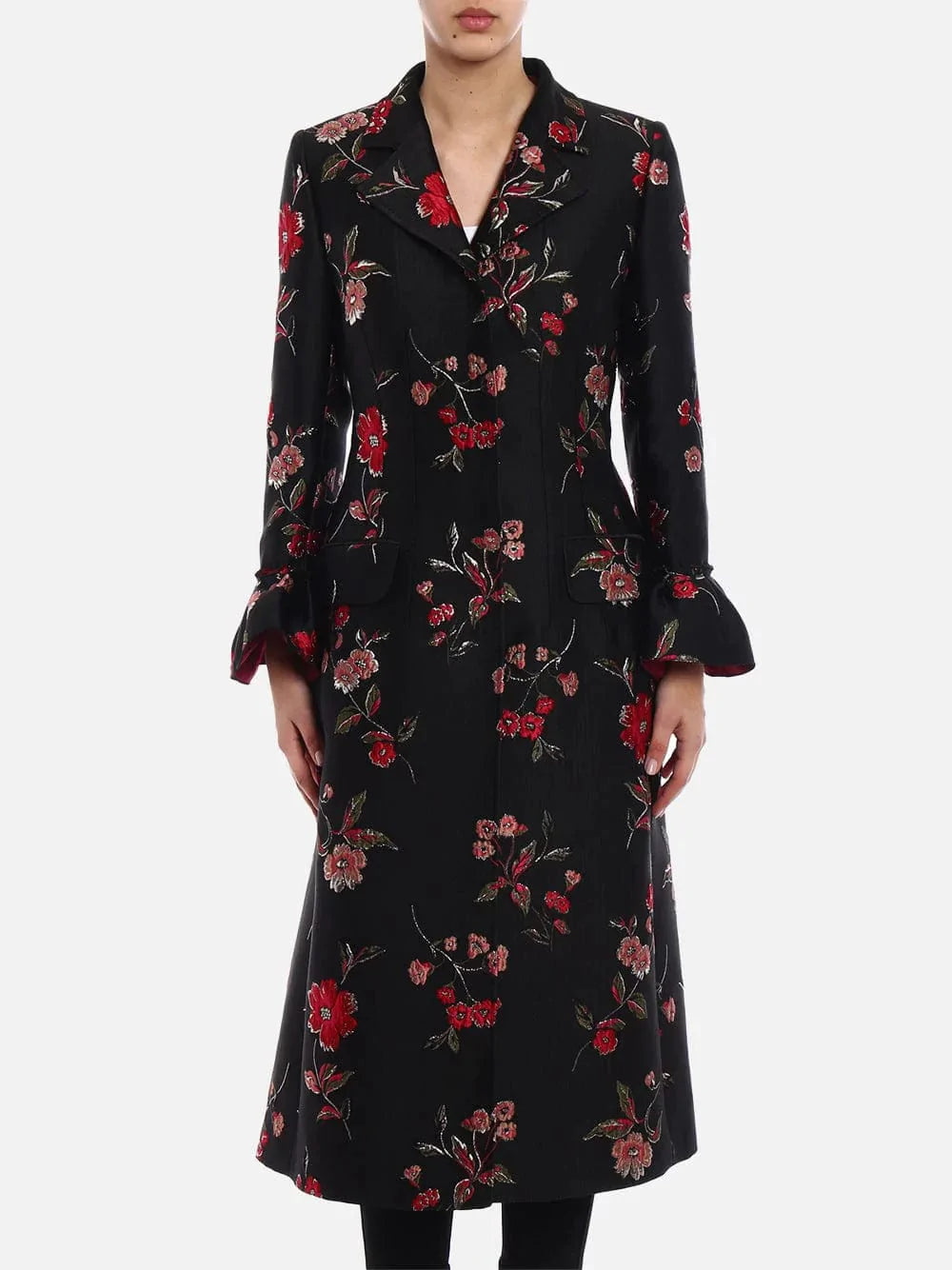Dolce & Gabbana Floral-Jacquard Coat