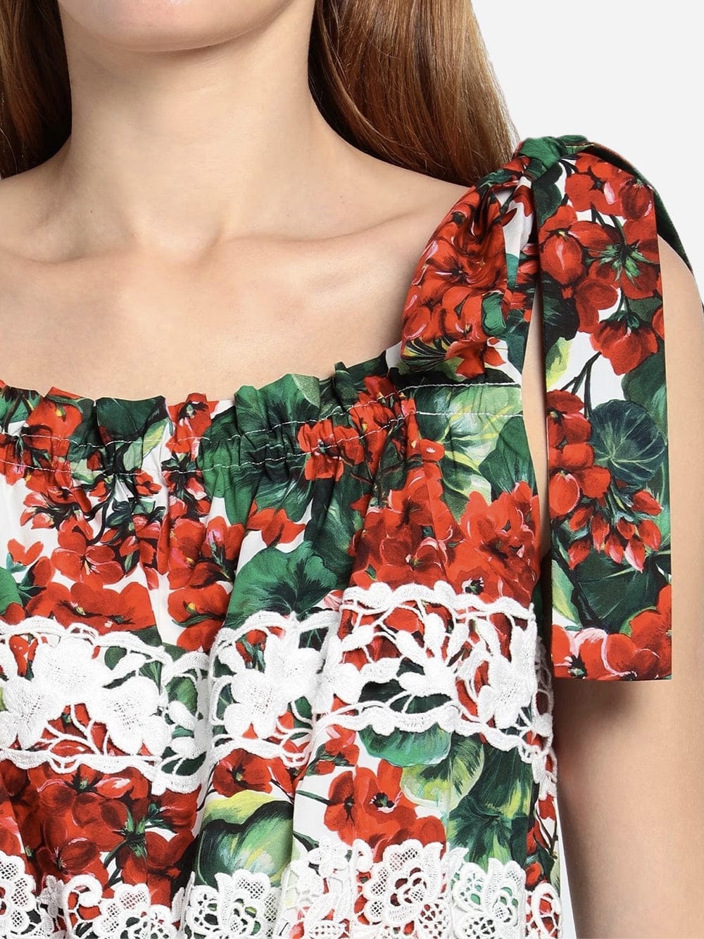 Dolce & Gabbana Floral Lace-Trimmed Jumpsuit