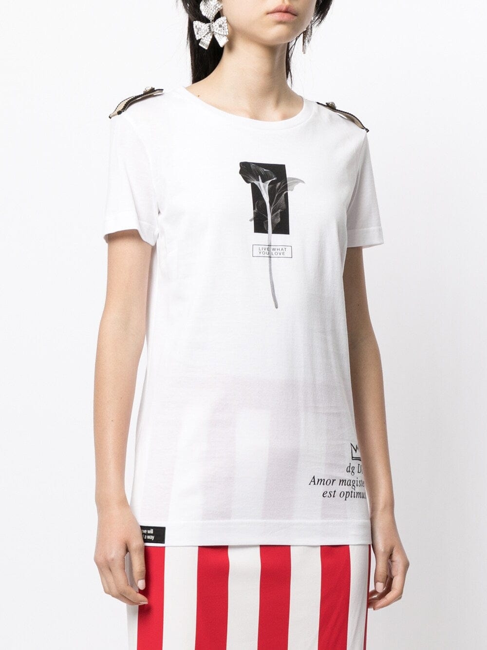 Dolce & Gabbana Floral-Print Crewneck T-shirt