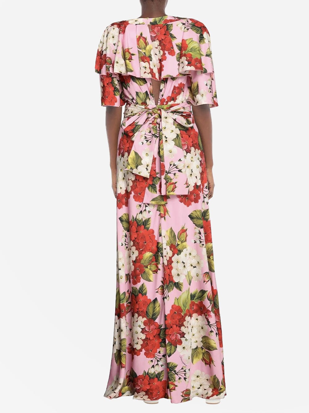 Dolce & Gabbana Floral-Print Belted Maxi Dress