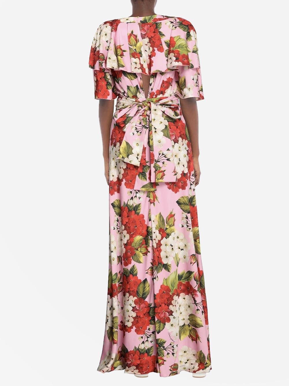 Dolce & Gabbana Floral-Print Belted Maxi Dress