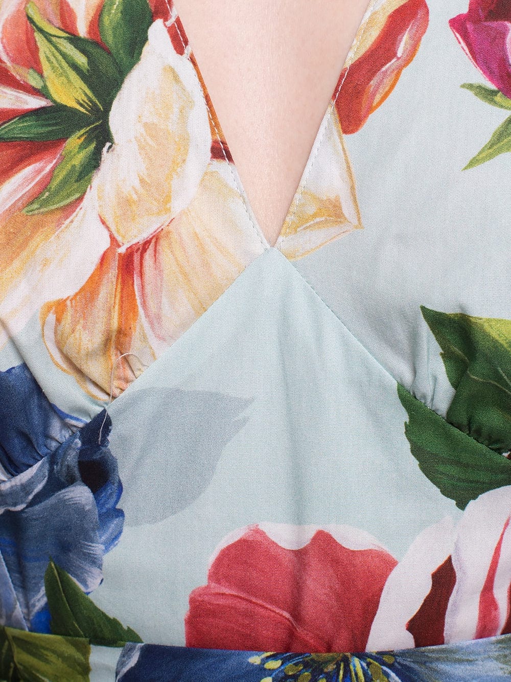 Dolce & Gabbana Floral Print V-neck Dress