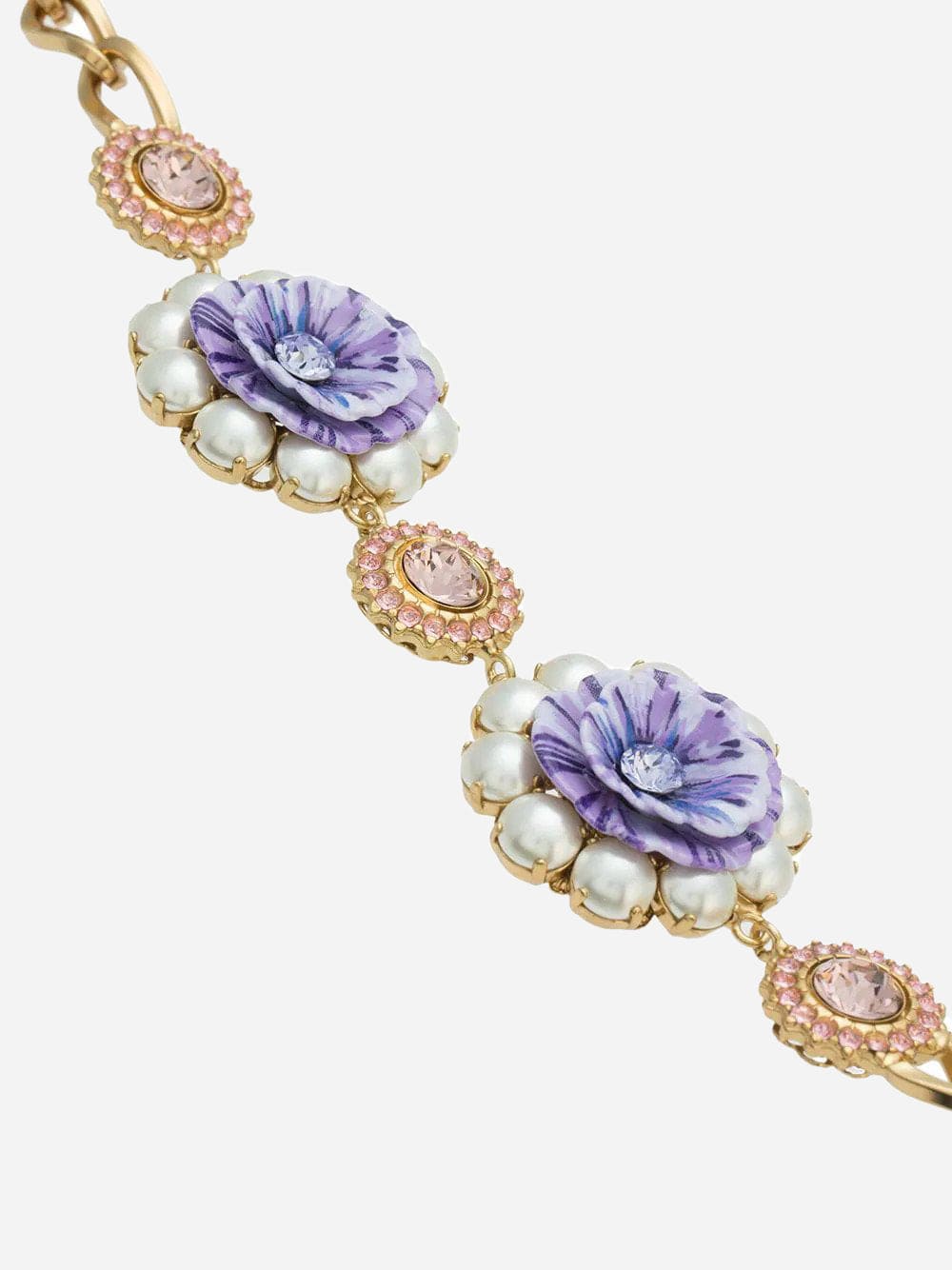 Dolce & Gabbana Flower Embellished Statement Necklace
